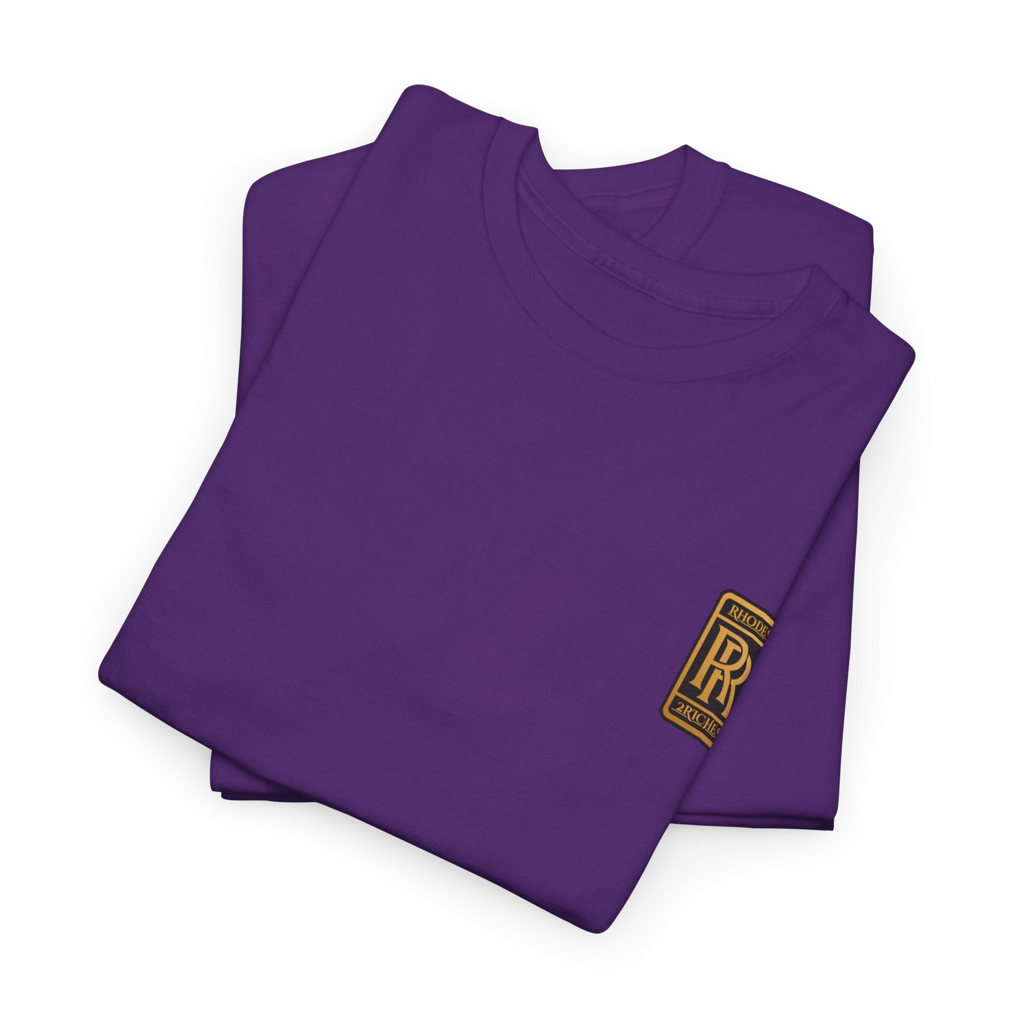 Rhodes 2 Riches Gold Family Crest Monogram Tee — Luxury RR Chest Patch T-Shirt