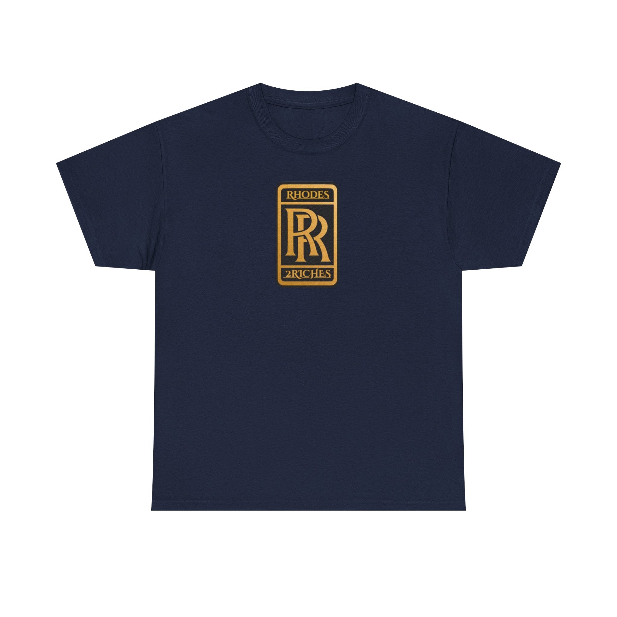 Rhodes 2 Riches Family Crest - Luxury Monogram Tee — 'RR' Rhodes & Riches Crest Cotton T-Shirt