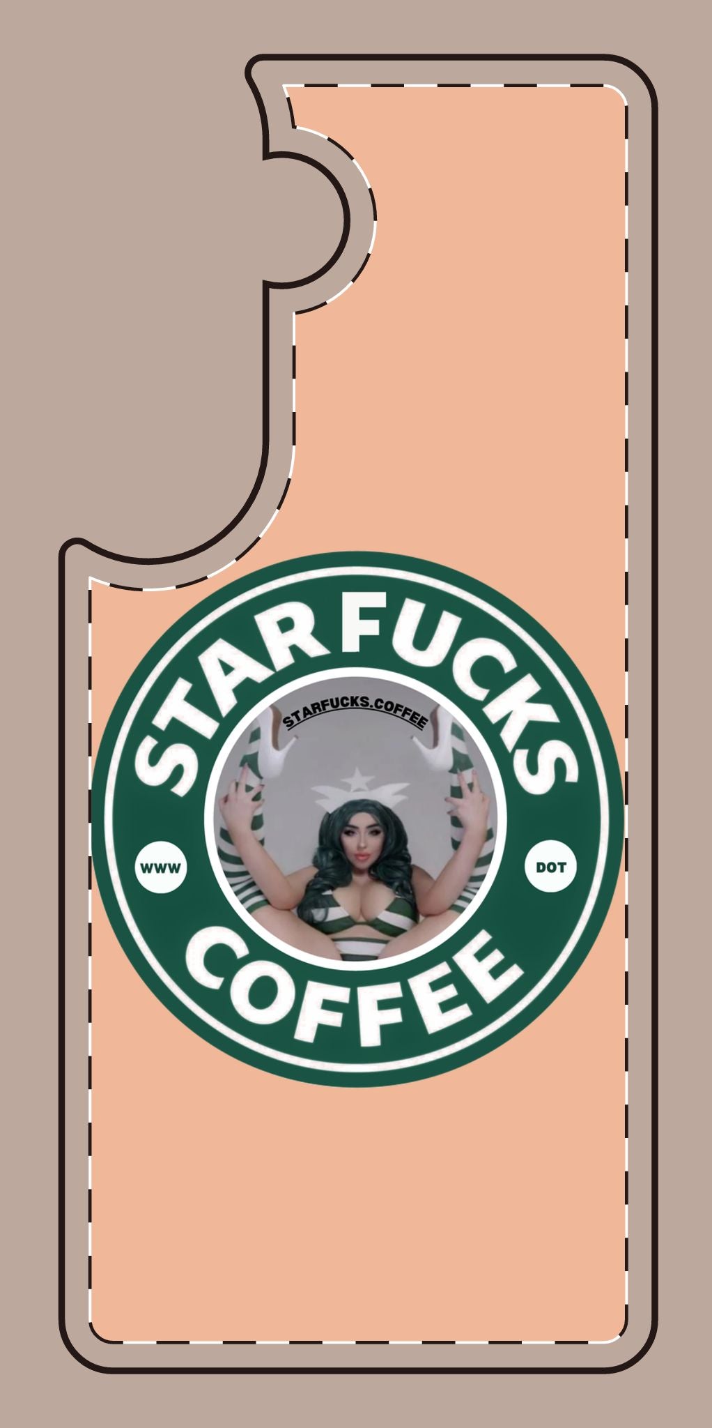Phone Case — 'StarFucks.Coffee' Parody Logo starfucks.coffee Protective Cover