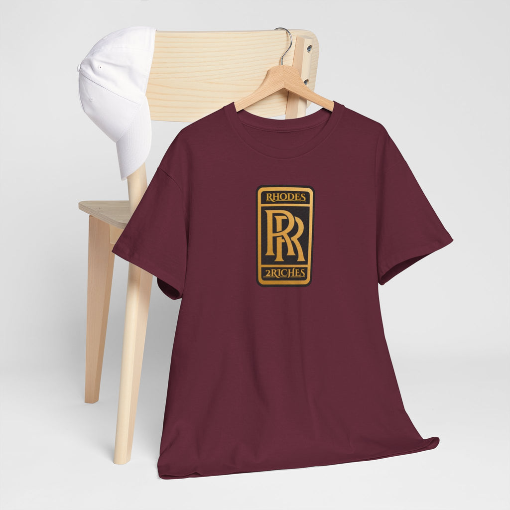Rhodes 2 Riches Family Crest - Luxury Monogram Tee — 'RR' Rhodes & Riches Crest Cotton T-Shirt
