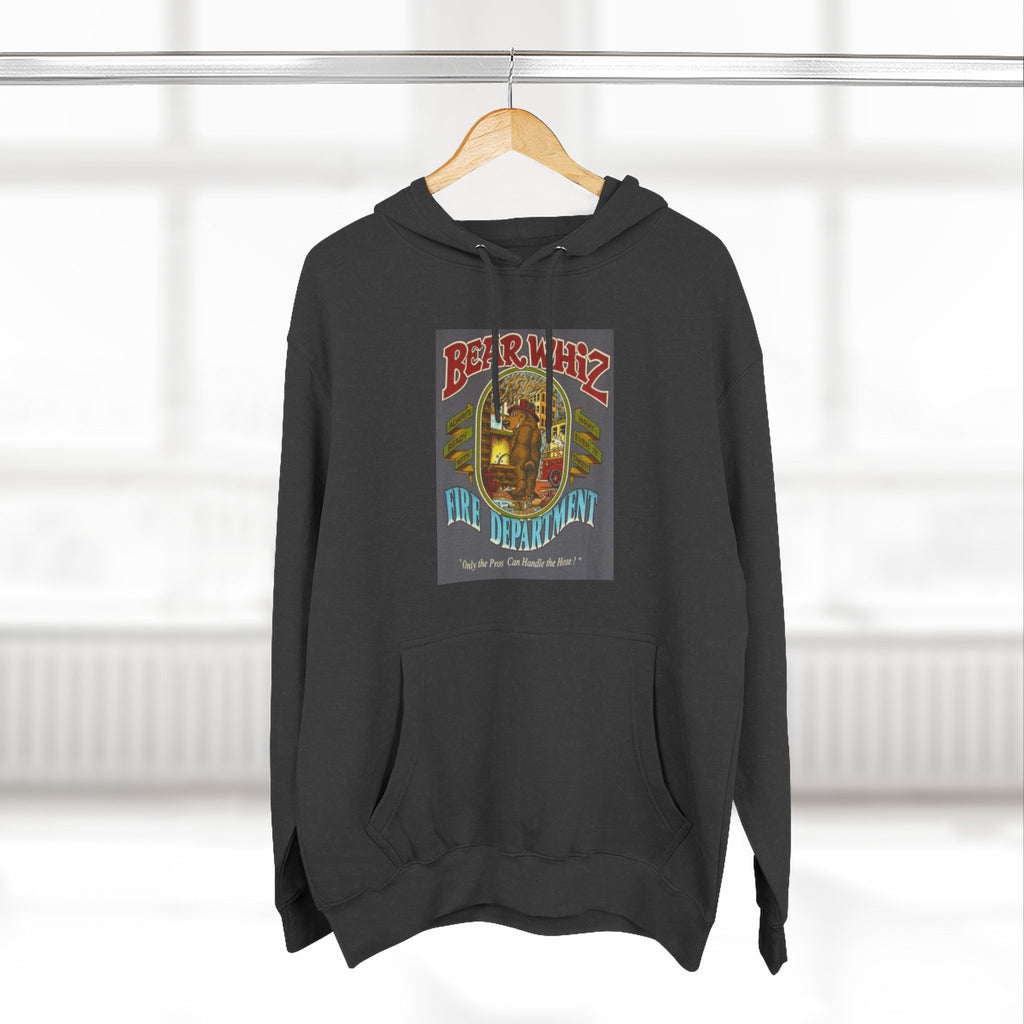 Bear Whiz Fire Department Hoodie — Vintage Bear Whiz Three-Panel Design