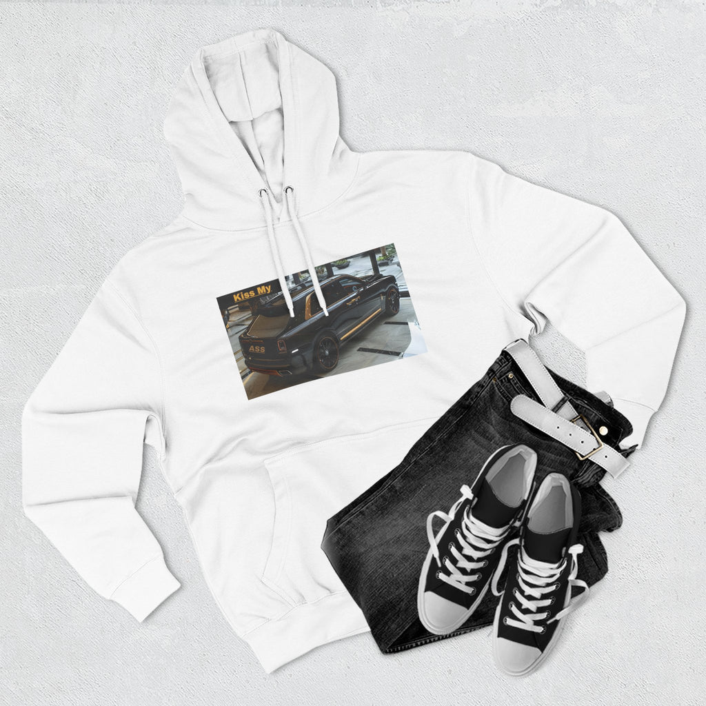 Kiss MY  License plate SUV Hoodie — Vintage Black Muscle Car Graphic Pullover