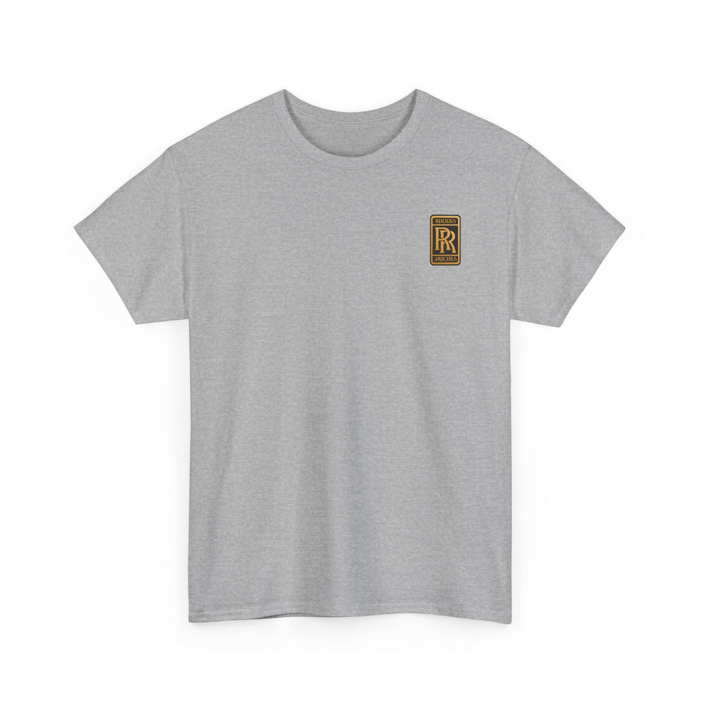 Rhodes 2 Riches Gold Family Crest Monogram Tee — Luxury RR Chest Patch T-Shirt