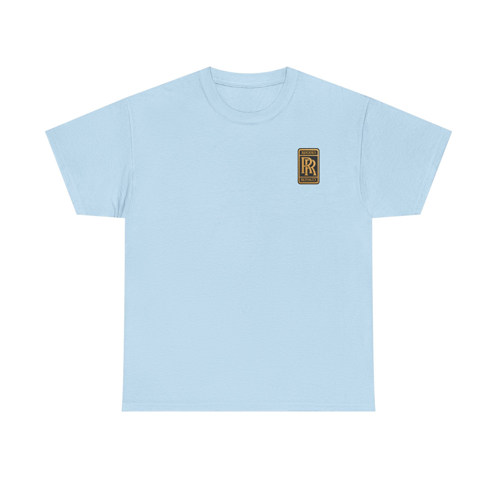 Rhodes Royalty Family Crest- Luxury Monogram T-Shirt — Small Chest Patch "RR"