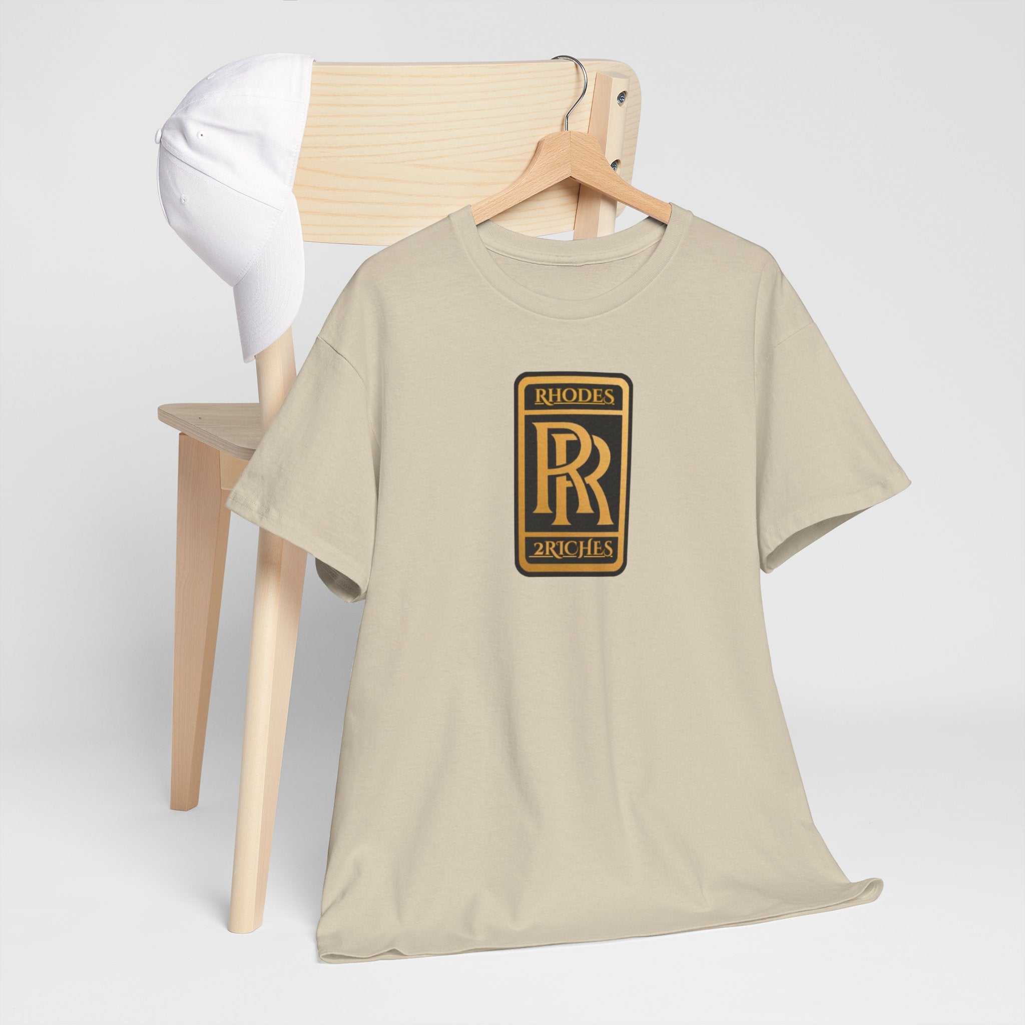 Rhodes 2 Riches Family Crest - Luxury Monogram Tee — 'RR' Rhodes & Riches Crest Cotton T-Shirt