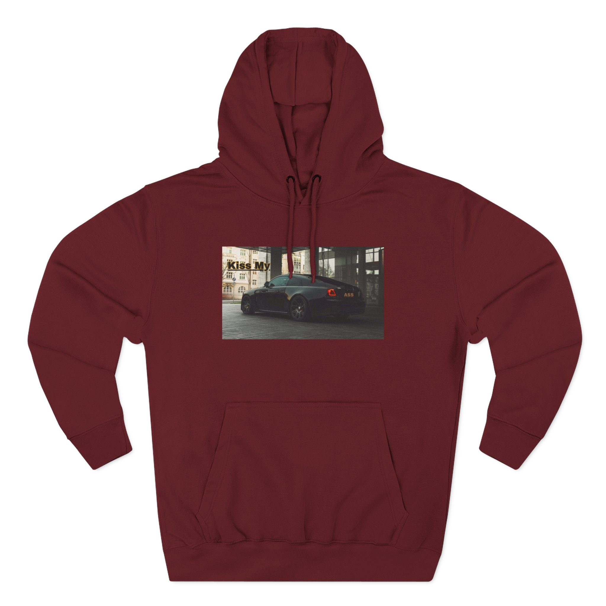 KISS MY license plate Photo Hoodie — Vintage Streetwear Pullover