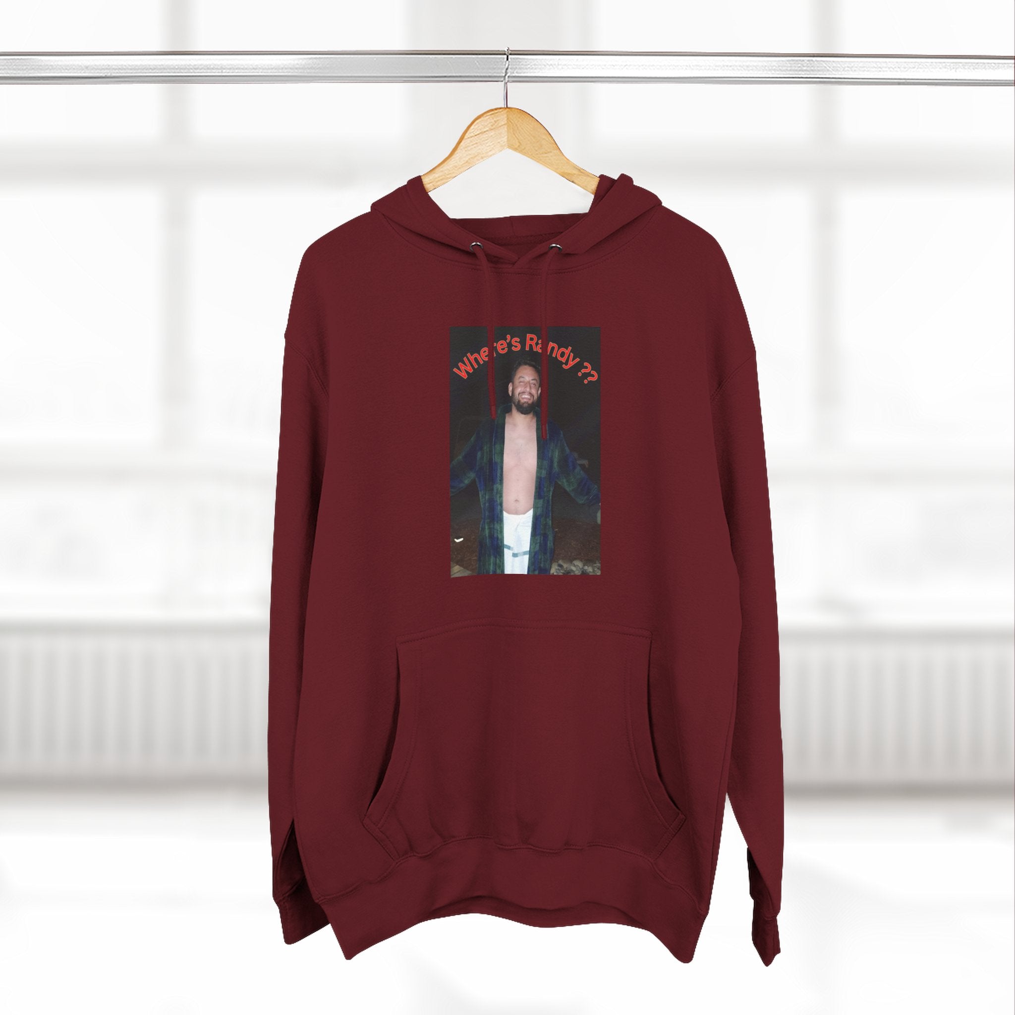Where's Randy!!!????  Graphic Hoodie — Raised Arms Photo Print Hoodie (Three-Panel Fleece)