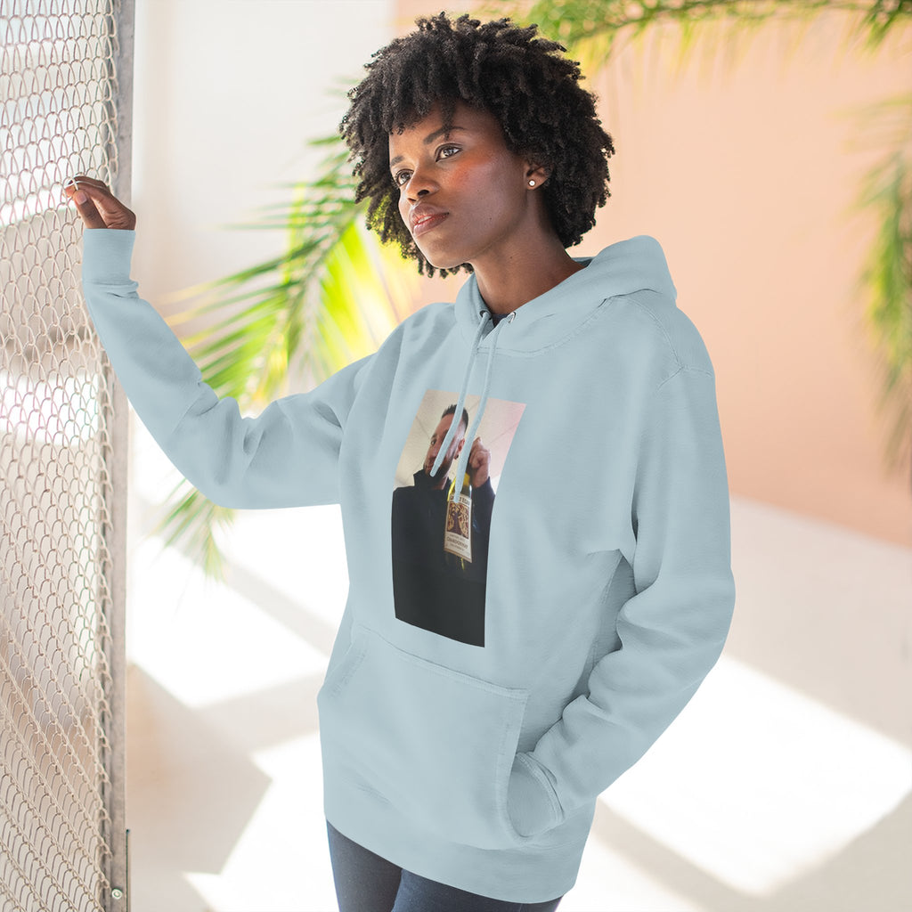 Shaun Says!      Three-Panel Fleece Hoodie – Vintage Photo Collage Printed Hoodie