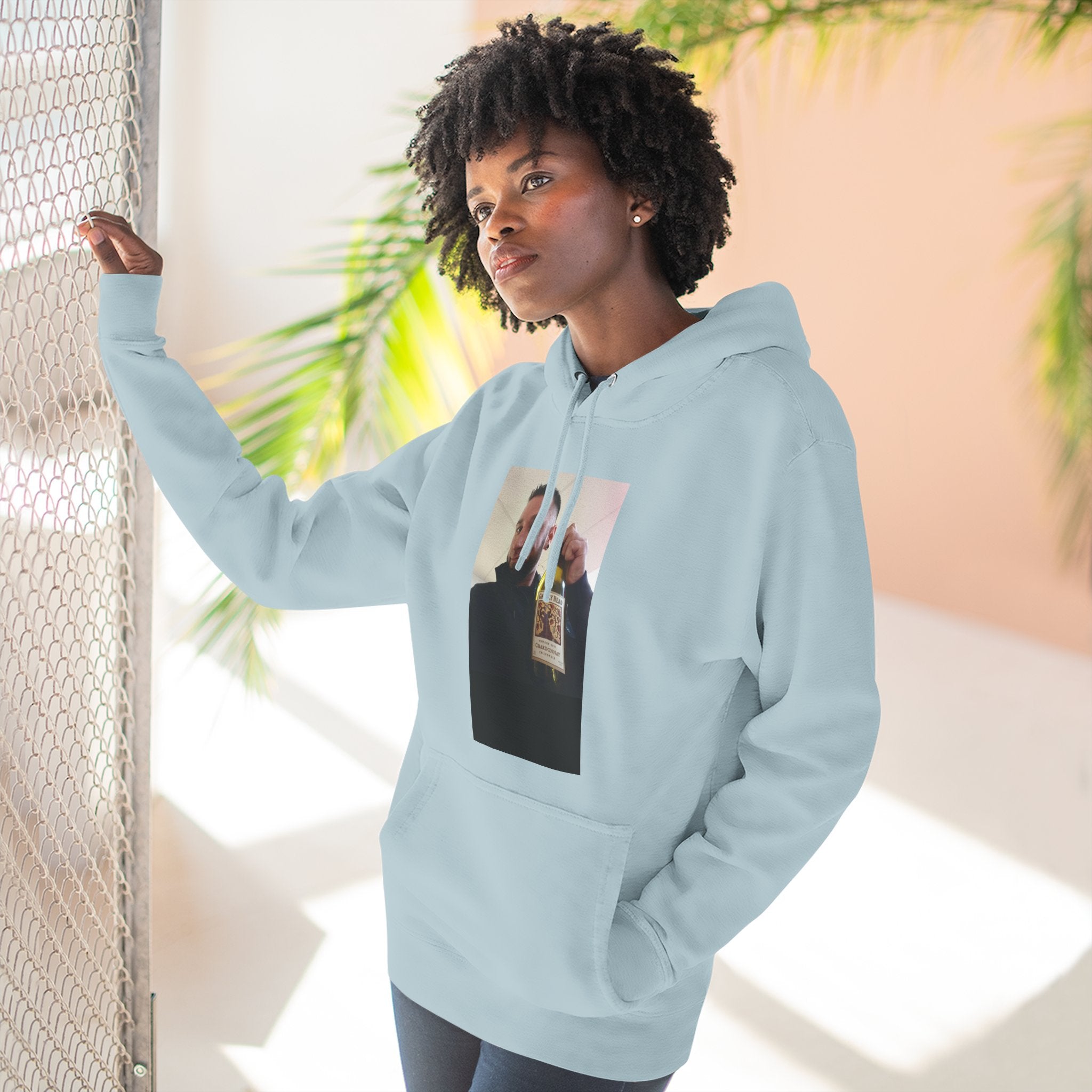 Shaun Says!      Three-Panel Fleece Hoodie – Vintage Photo Collage Printed Hoodie