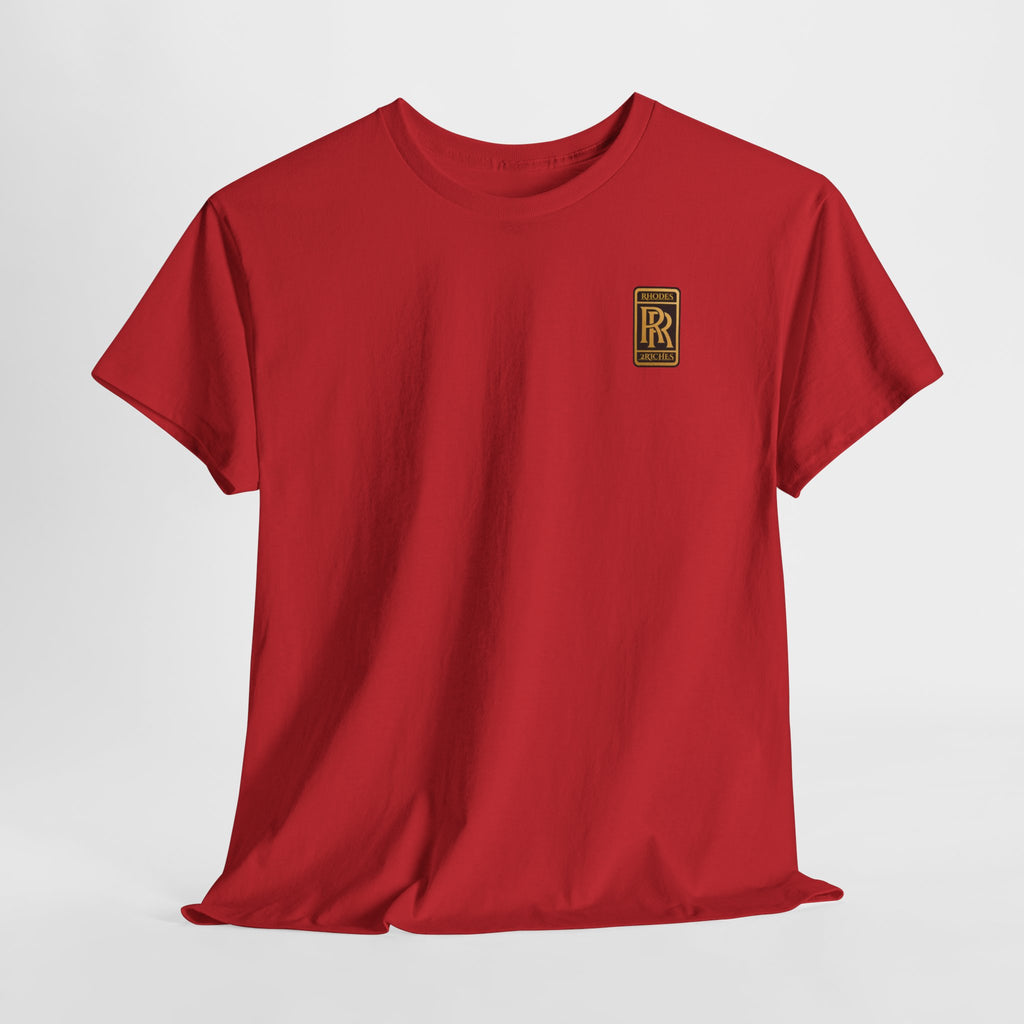Rhodes 2 Riches Gold Family Crest Monogram Tee — Luxury RR Chest Patch T-Shirt