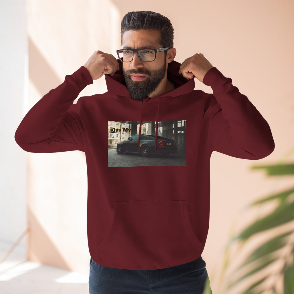 KISS MY license plate Photo Hoodie — Vintage Streetwear Pullover