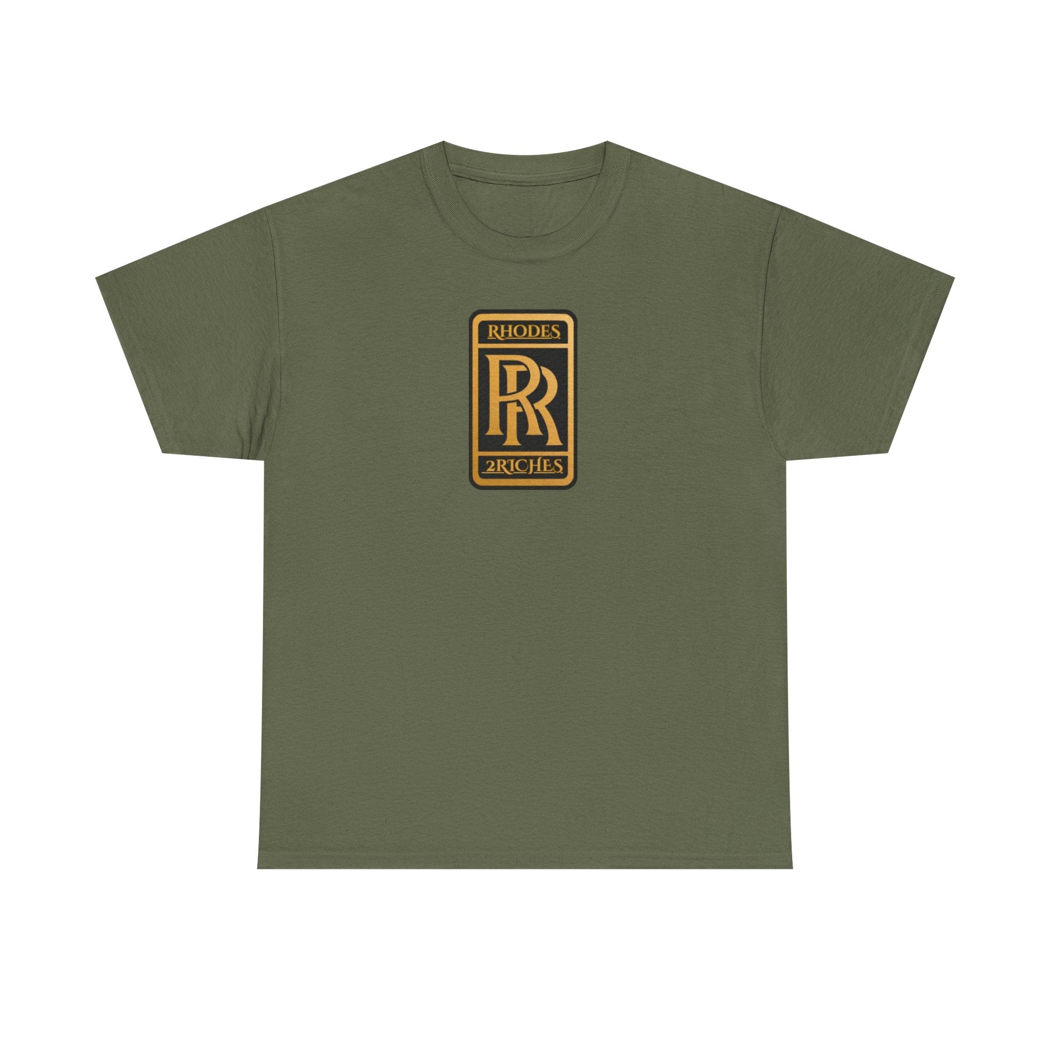 Rhodes 2 Riches Family Crest - Luxury Monogram Tee — 'RR' Rhodes & Riches Crest Cotton T-Shirt