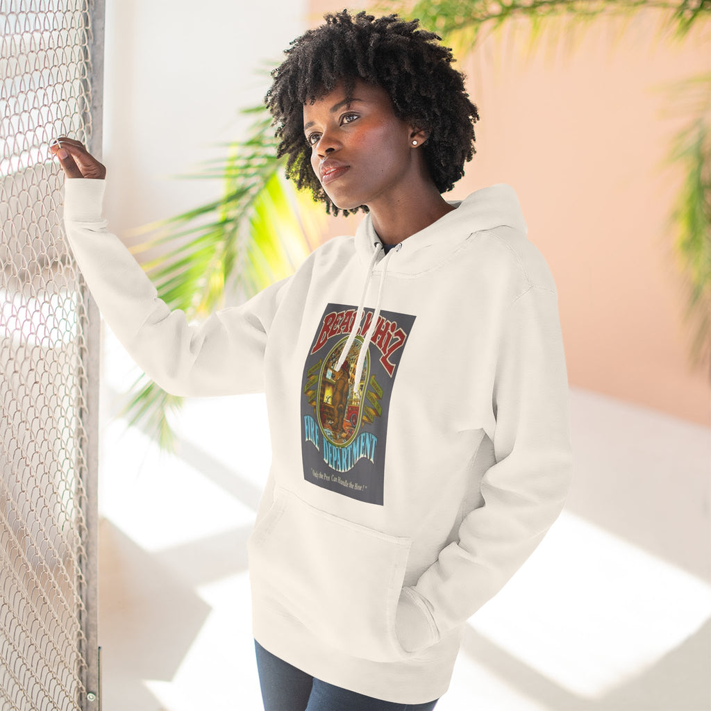Bear Whiz Fire Department Hoodie — Vintage Bear Whiz Three-Panel Design