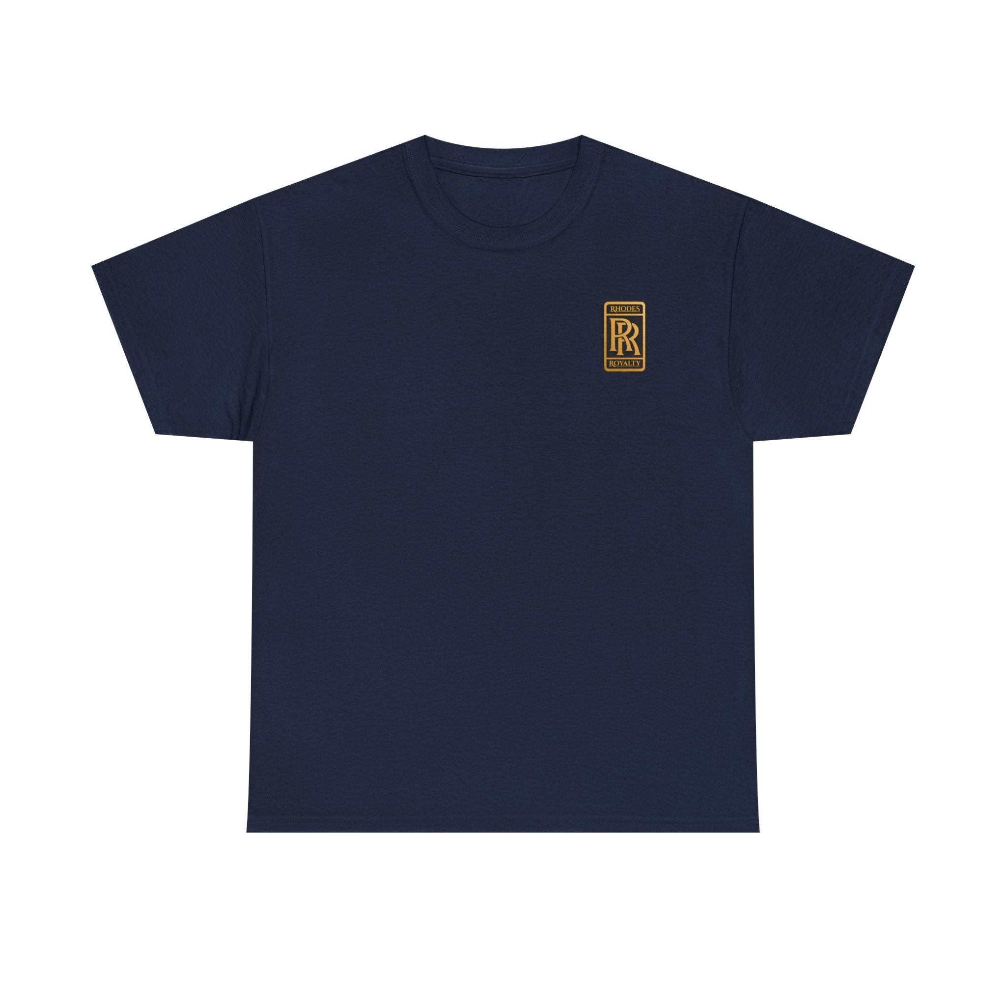 Rhodes Royalty Family Crest- Luxury Monogram T-Shirt — Small Chest Patch "RR"