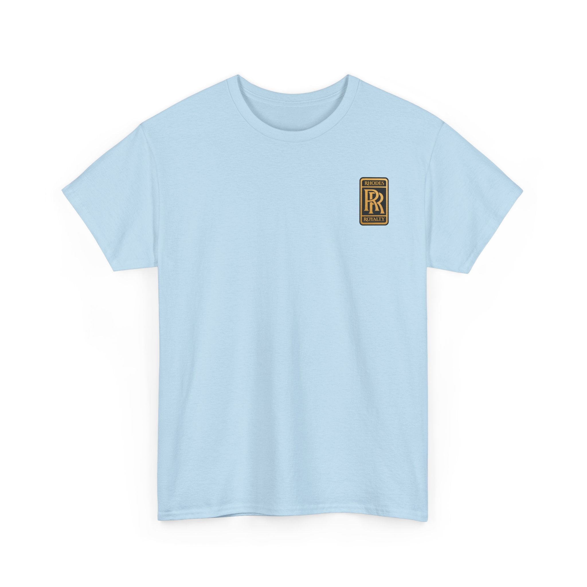 Rhodes Royalty Family Crest- Luxury Monogram T-Shirt — Small Chest Patch "RR"