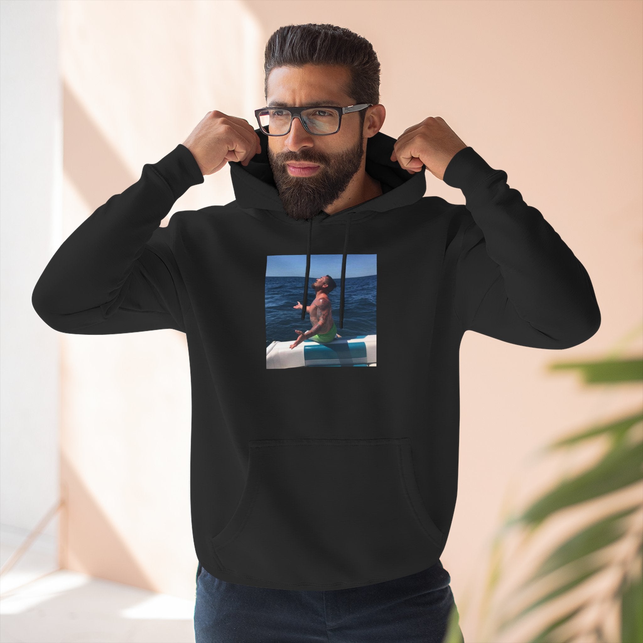 Fishy Out Of Water Hoodie — Ocean Boat Summer Vibes Fleece Pullover