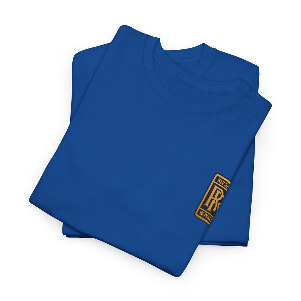 Rhodes Royalty Family Crest- Luxury Monogram T-Shirt — Small Chest Patch "RR"