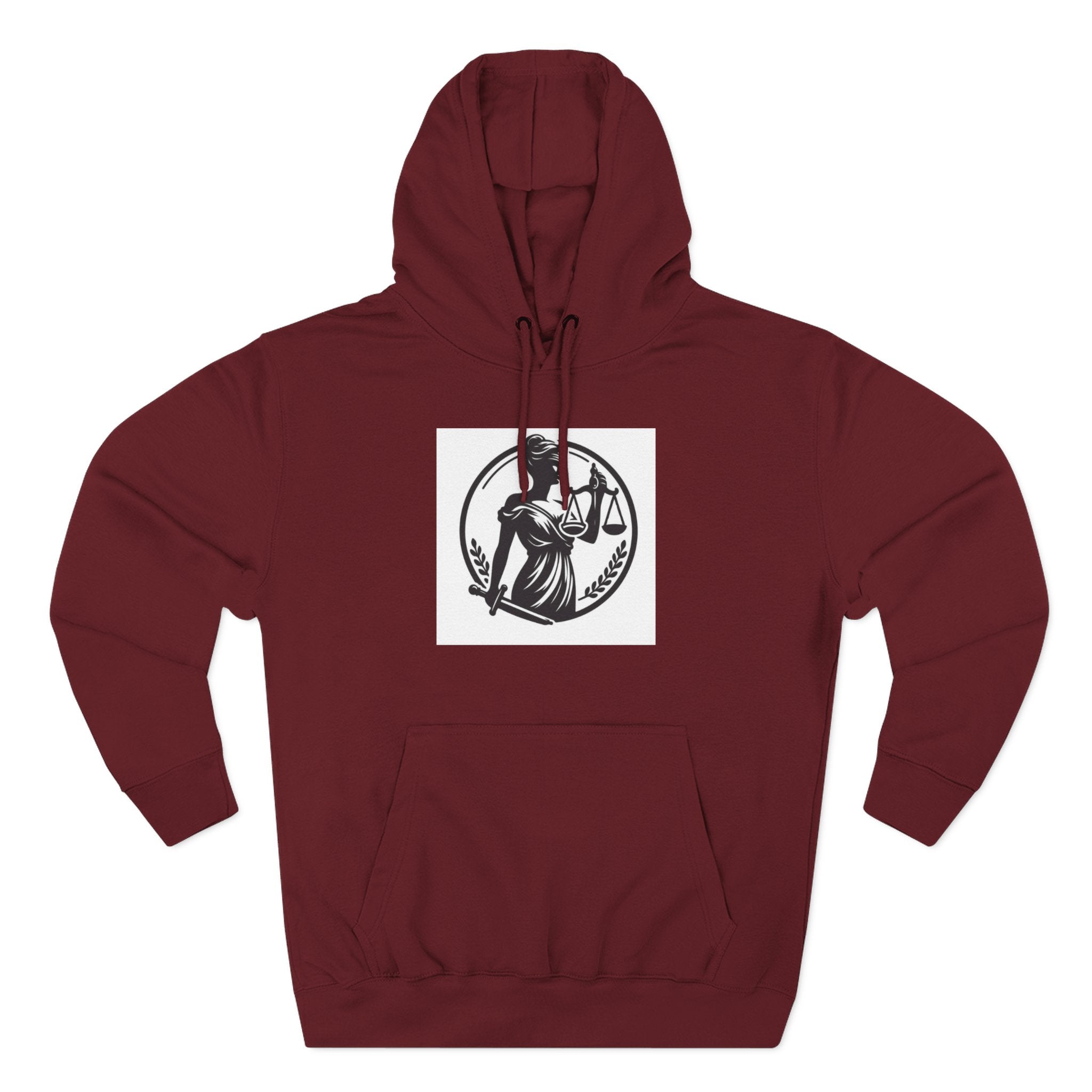 Lady Justice Scales Hoodie — Legal Lawyer Lawyerhood Emblem Sweatshirt