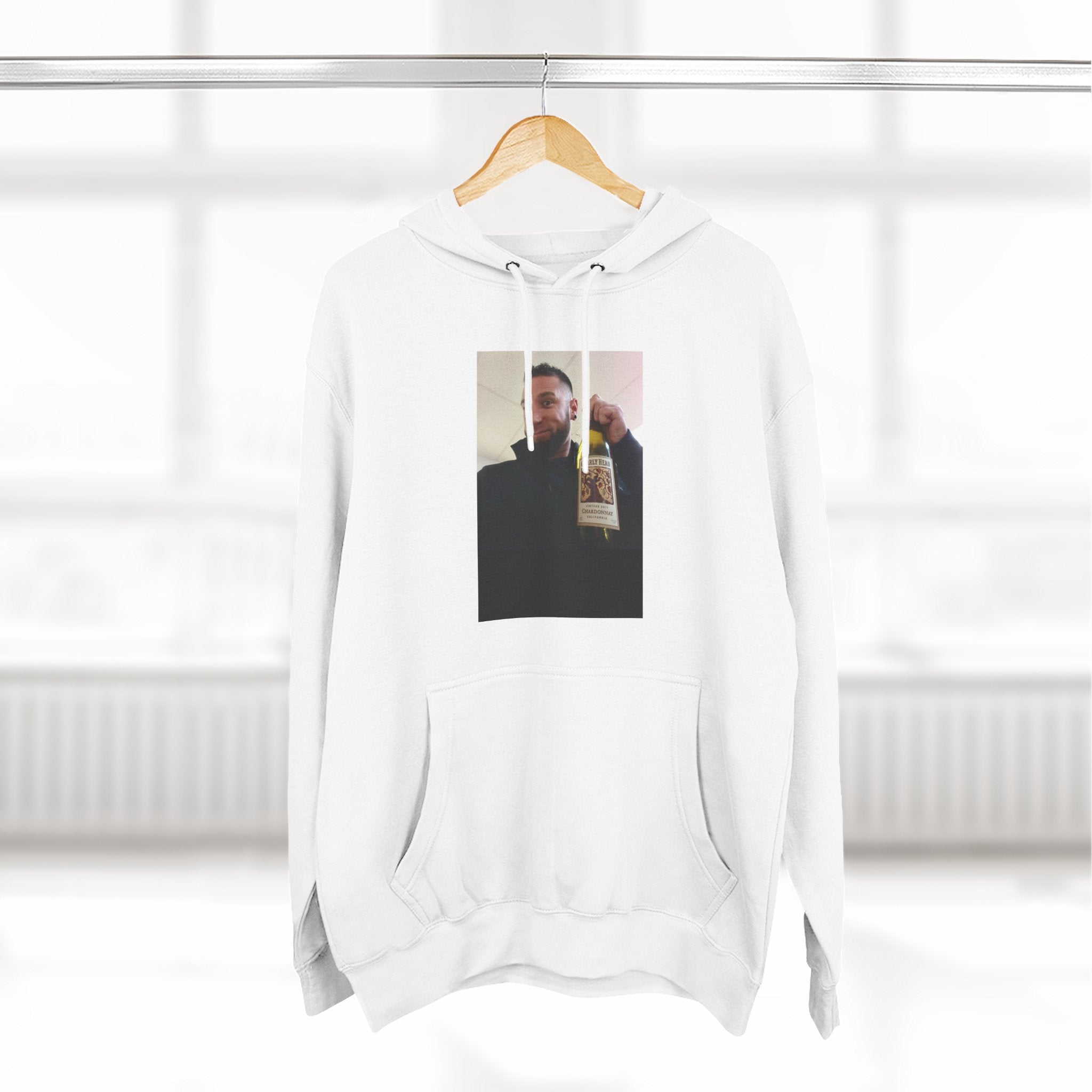 Shaun Says!      Three-Panel Fleece Hoodie – Vintage Photo Collage Printed Hoodie