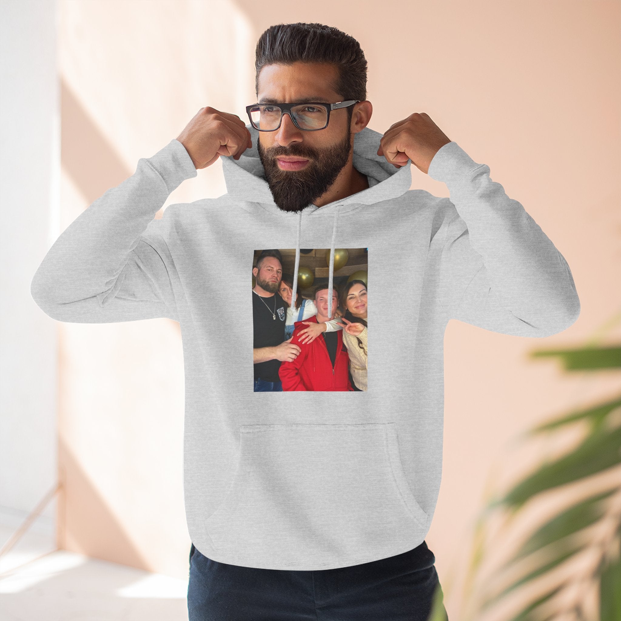 Family!!     Photo Collage Fleece Hoodie - Custom Group Portrait Pullover