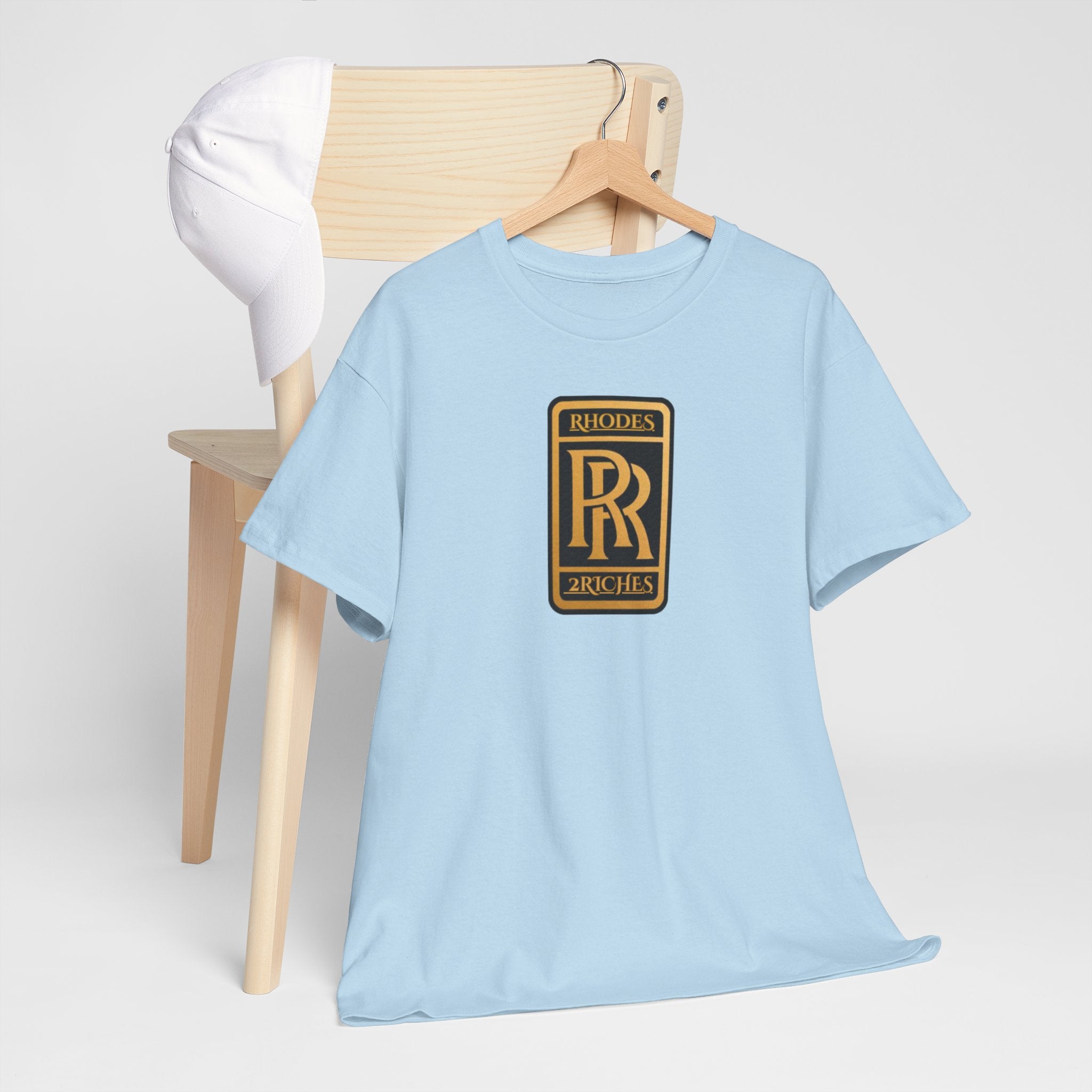 Rhodes 2 Riches Family Crest - Luxury Monogram Tee — 'RR' Rhodes & Riches Crest Cotton T-Shirt
