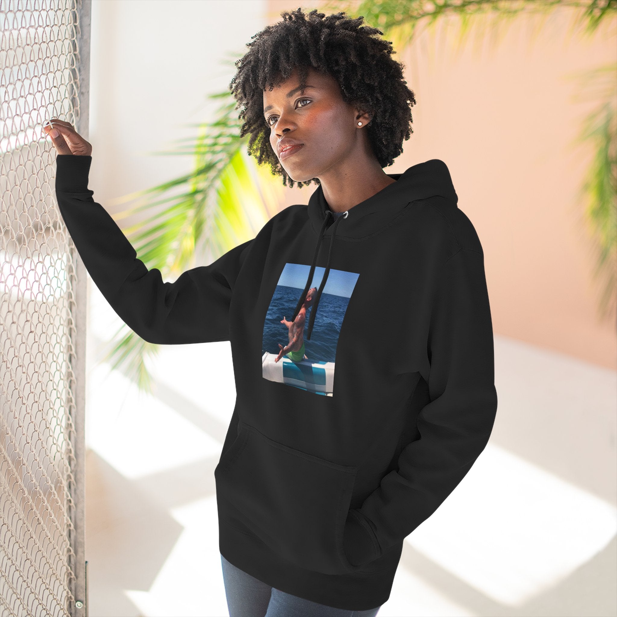 Fishy Out Of Water Hoodie — Ocean Boat Summer Vibes Fleece Pullover
