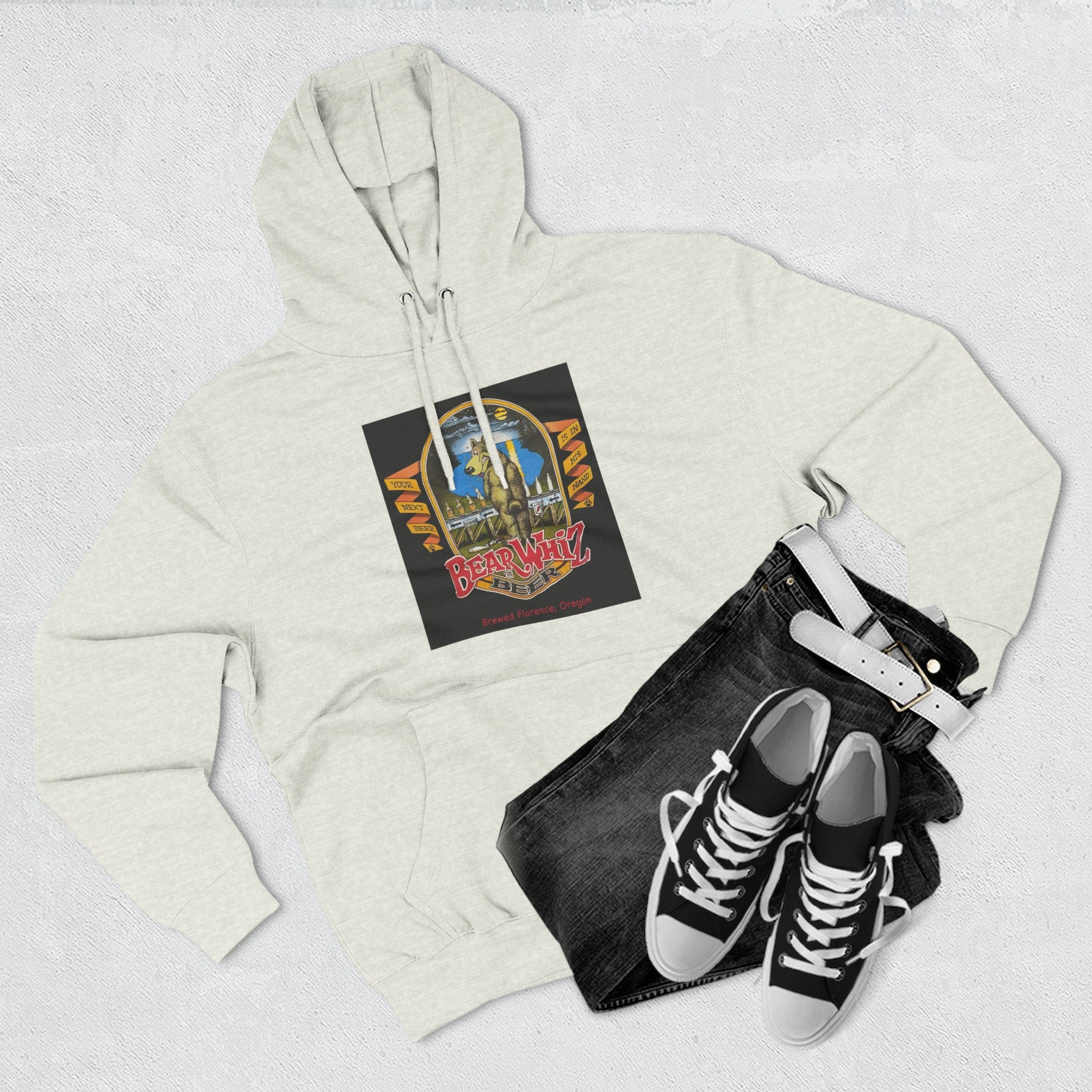 Bear Whiz Beer Original Hoodie — 'Beach Vibes' Graphic Pullover