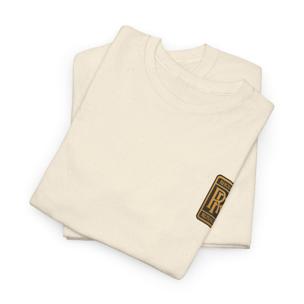 Rhodes Royalty Family Crest- Luxury Monogram T-Shirt — Small Chest Patch "RR"