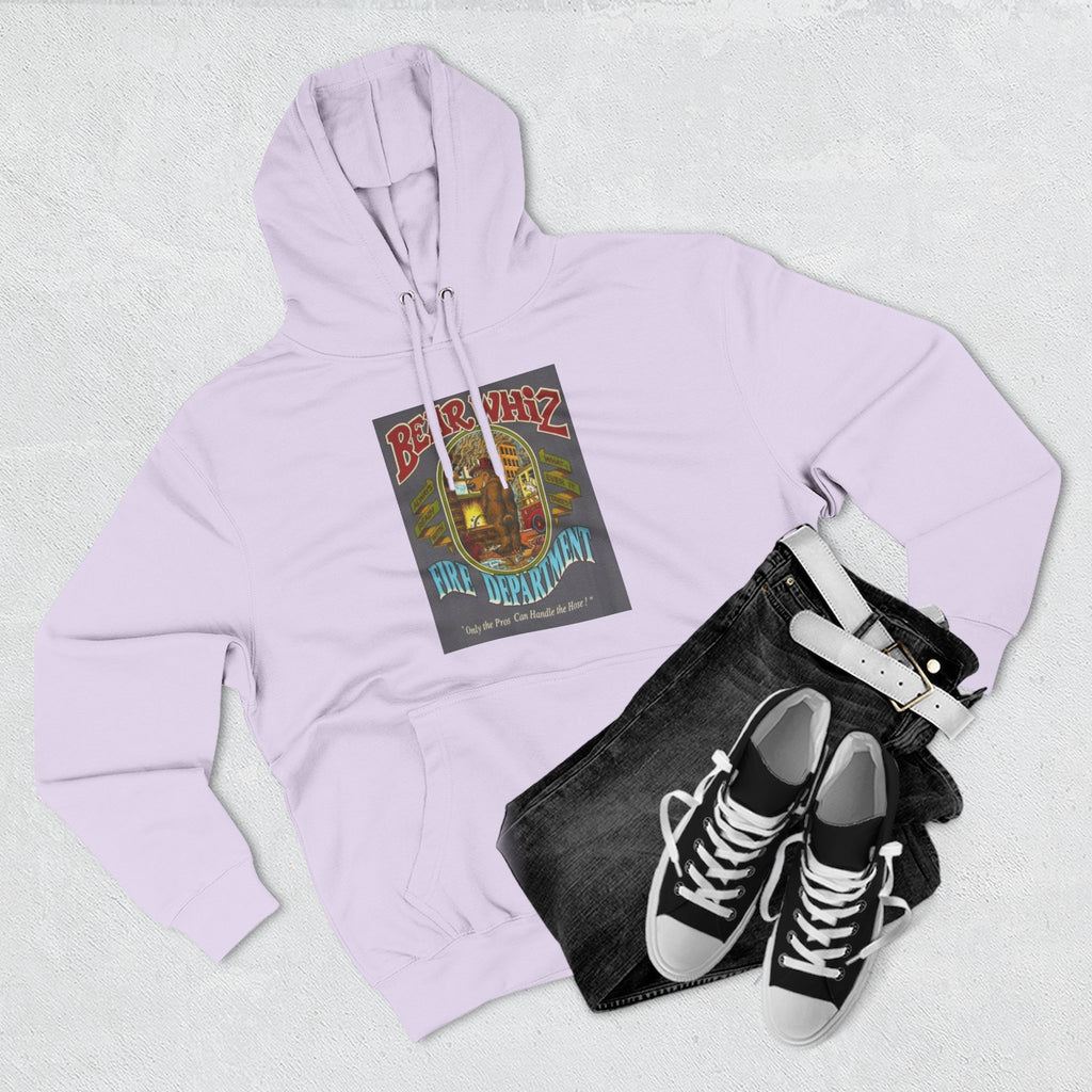 Bear Whiz Fire Department Hoodie — Vintage Bear Whiz Three-Panel Design