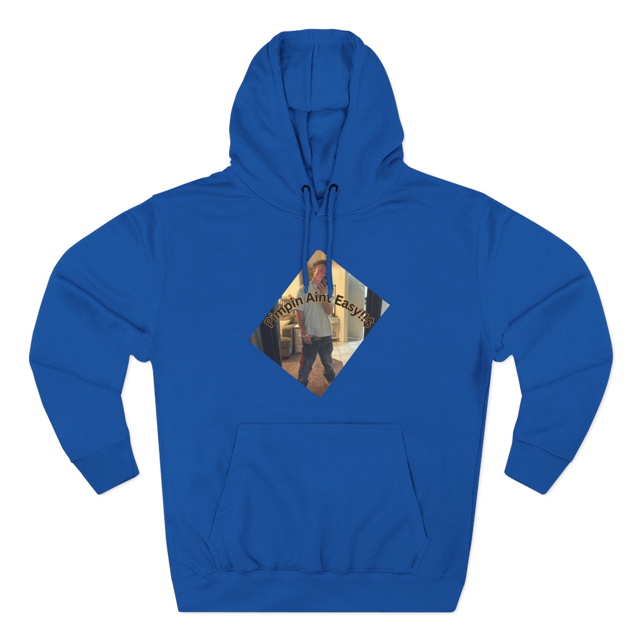 Pimpin Aint Easy (Ryder or Die Style)   Three-Panel Fleece Hoodie — Cozy Diamond Photo Graphic Pullover
