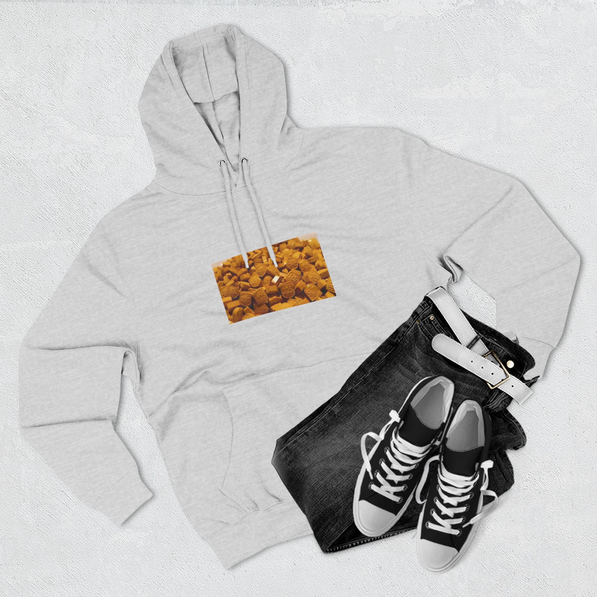 UPS Delivery Hoodie — Golden Nugget Pattern Chest Print Fleece Hoodie