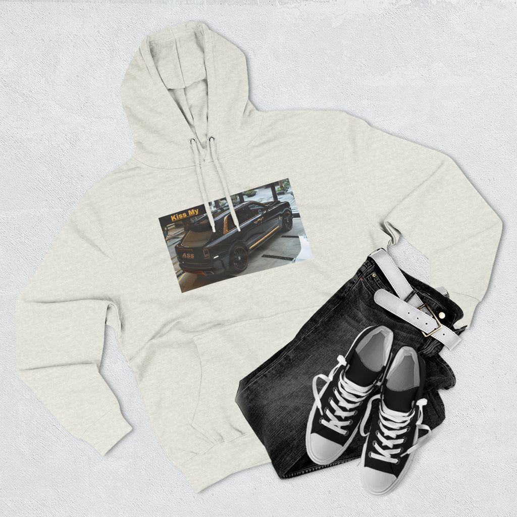 Kiss MY  License plate SUV Hoodie — Vintage Black Muscle Car Graphic Pullover