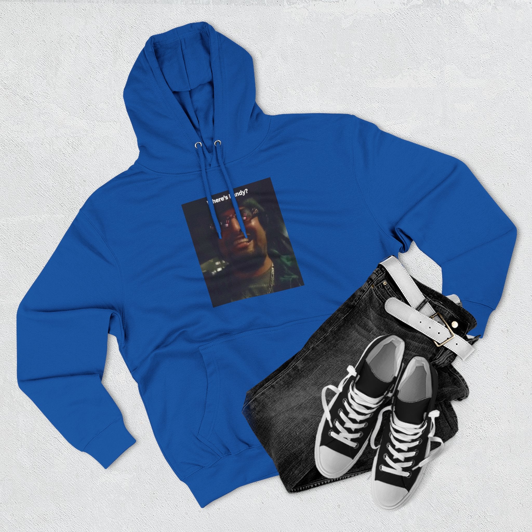 Wheres Randy Vintage Hoodie — Retro Mood Graphic Pullover