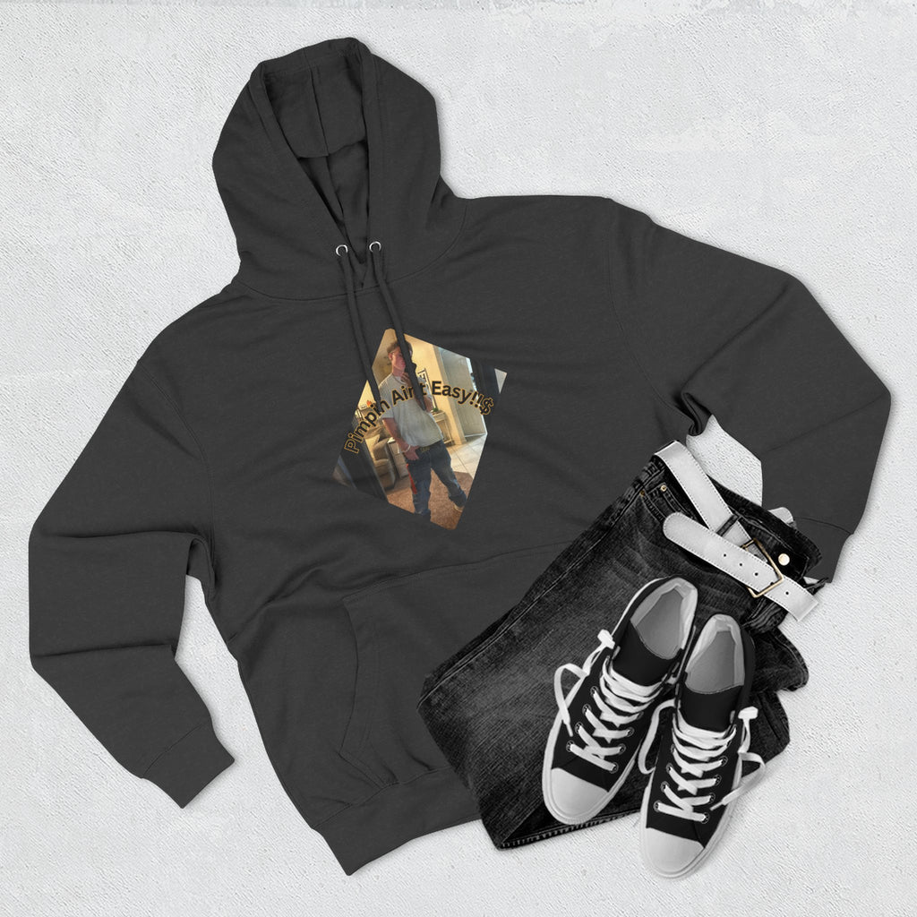 Pimpin Aint Easy (Ryder or Die Style)   Three-Panel Fleece Hoodie — Cozy Diamond Photo Graphic Pullover