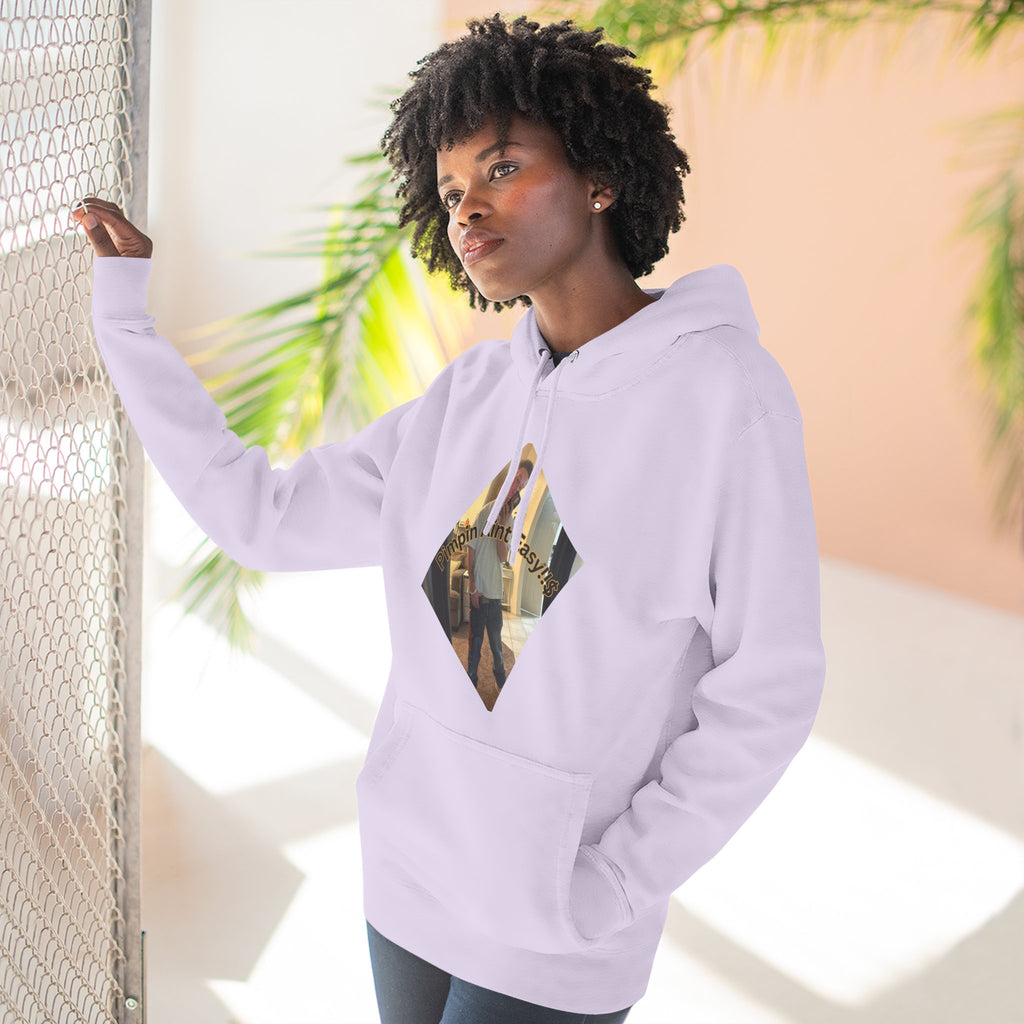 Pimpin Aint Easy (Ryder or Die Style)   Three-Panel Fleece Hoodie — Cozy Diamond Photo Graphic Pullover