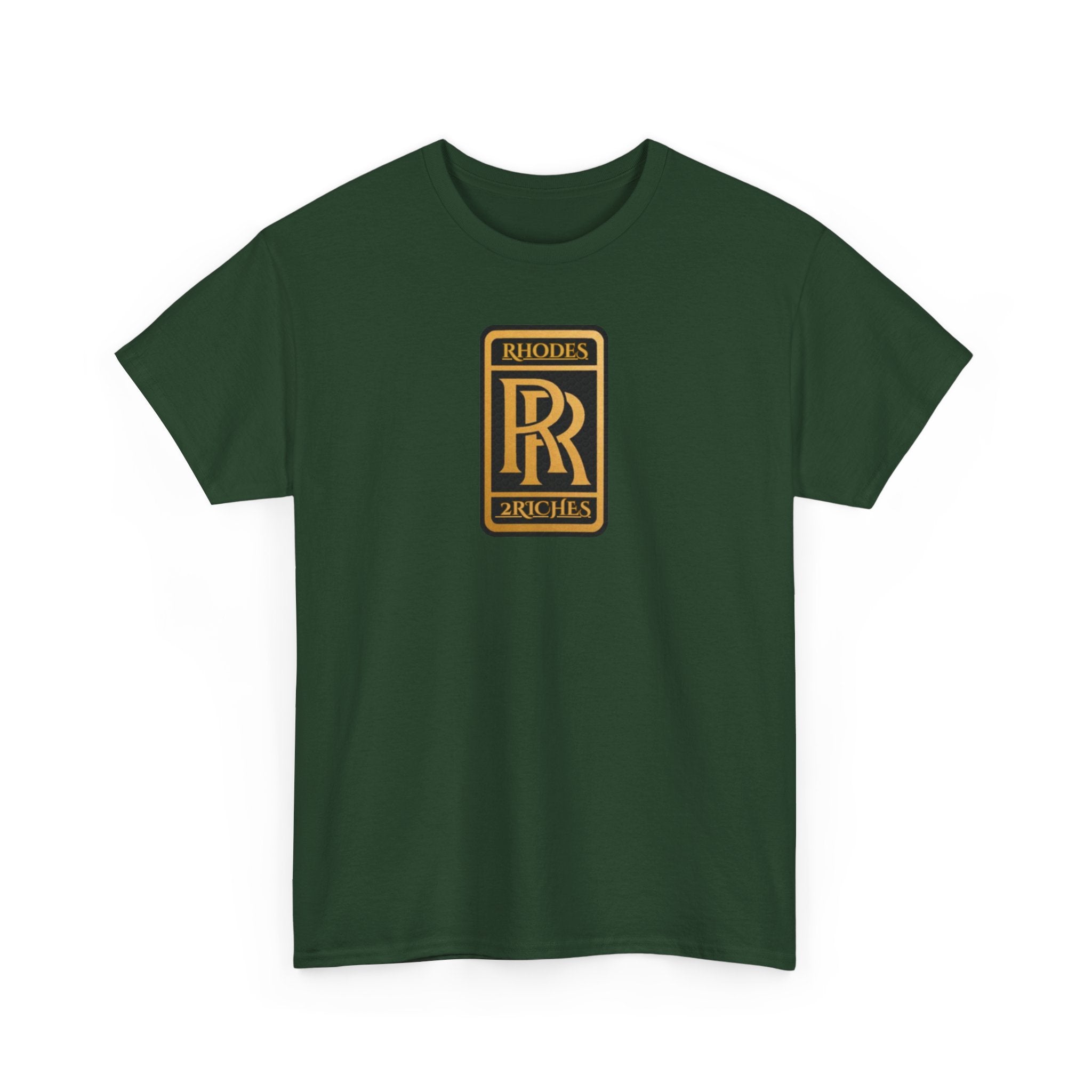 Rhodes 2 Riches Family Crest - Luxury Monogram Tee — 'RR' Rhodes & Riches Crest Cotton T-Shirt