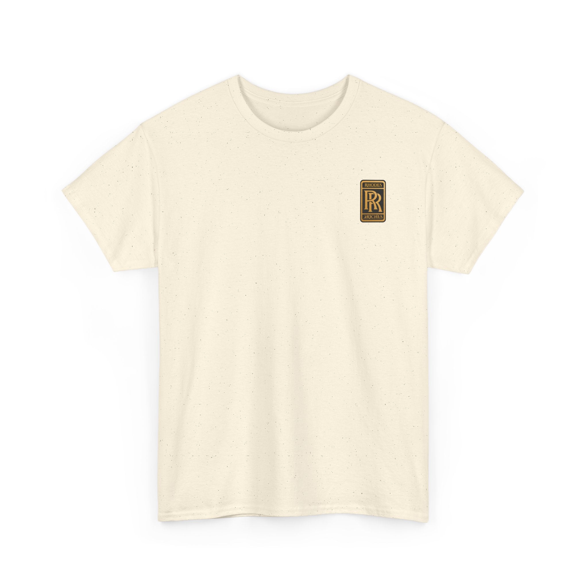 Rhodes 2 Riches Gold Family Crest Monogram Tee — Luxury RR Chest Patch T-Shirt