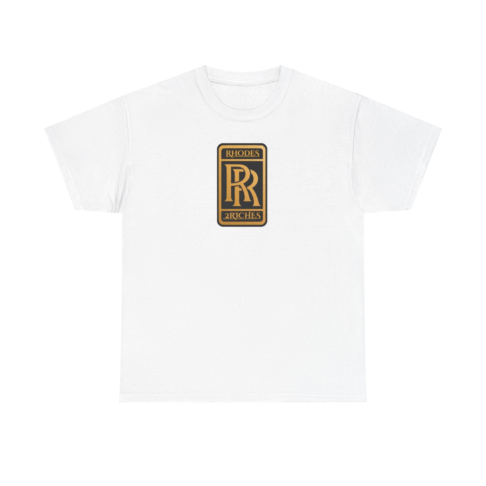 Rhodes 2 Riches Family Crest - Luxury Monogram Tee — 'RR' Rhodes & Riches Crest Cotton T-Shirt