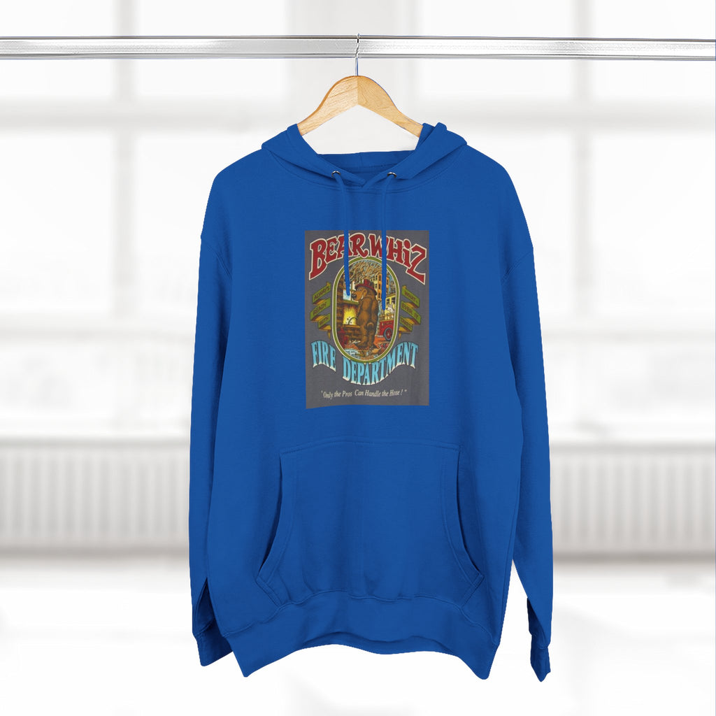 Bear Whiz Fire Department Hoodie — Vintage Bear Whiz Three-Panel Design