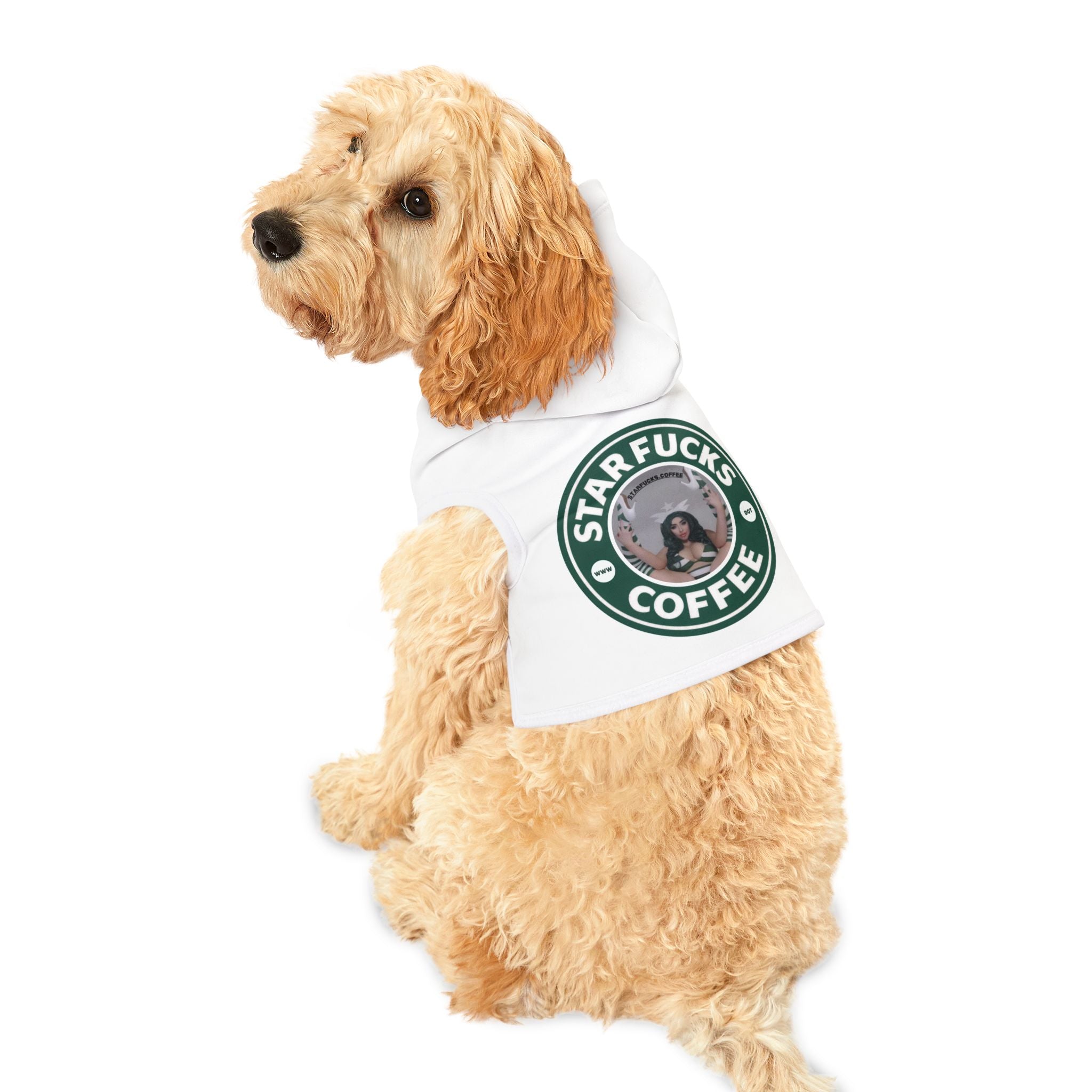 Pet Hoodie — Starfucks.Coffee Parody Logo Dog & Cat Hoodie