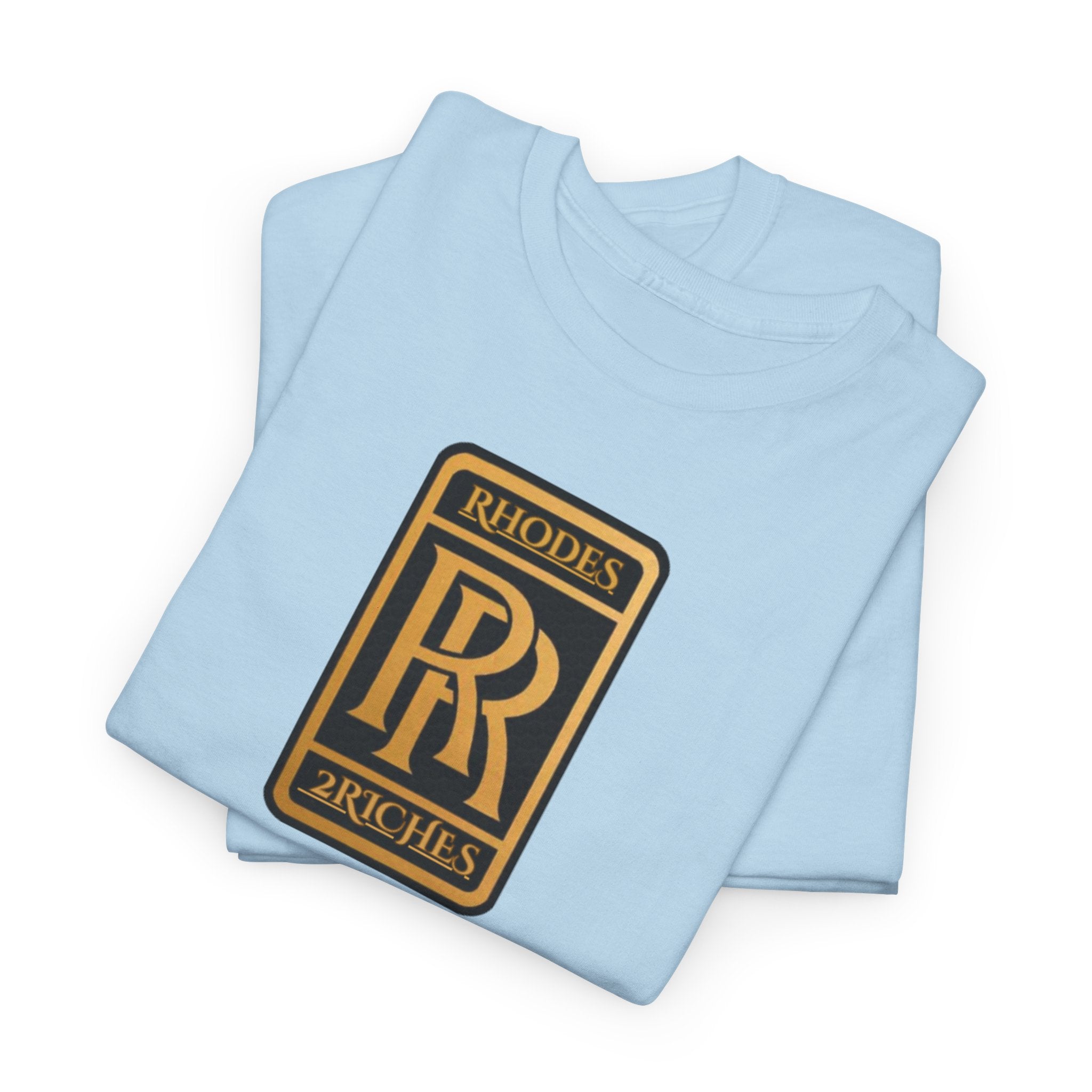Rhodes 2 Riches Family Crest - Luxury Monogram Tee — 'RR' Rhodes & Riches Crest Cotton T-Shirt