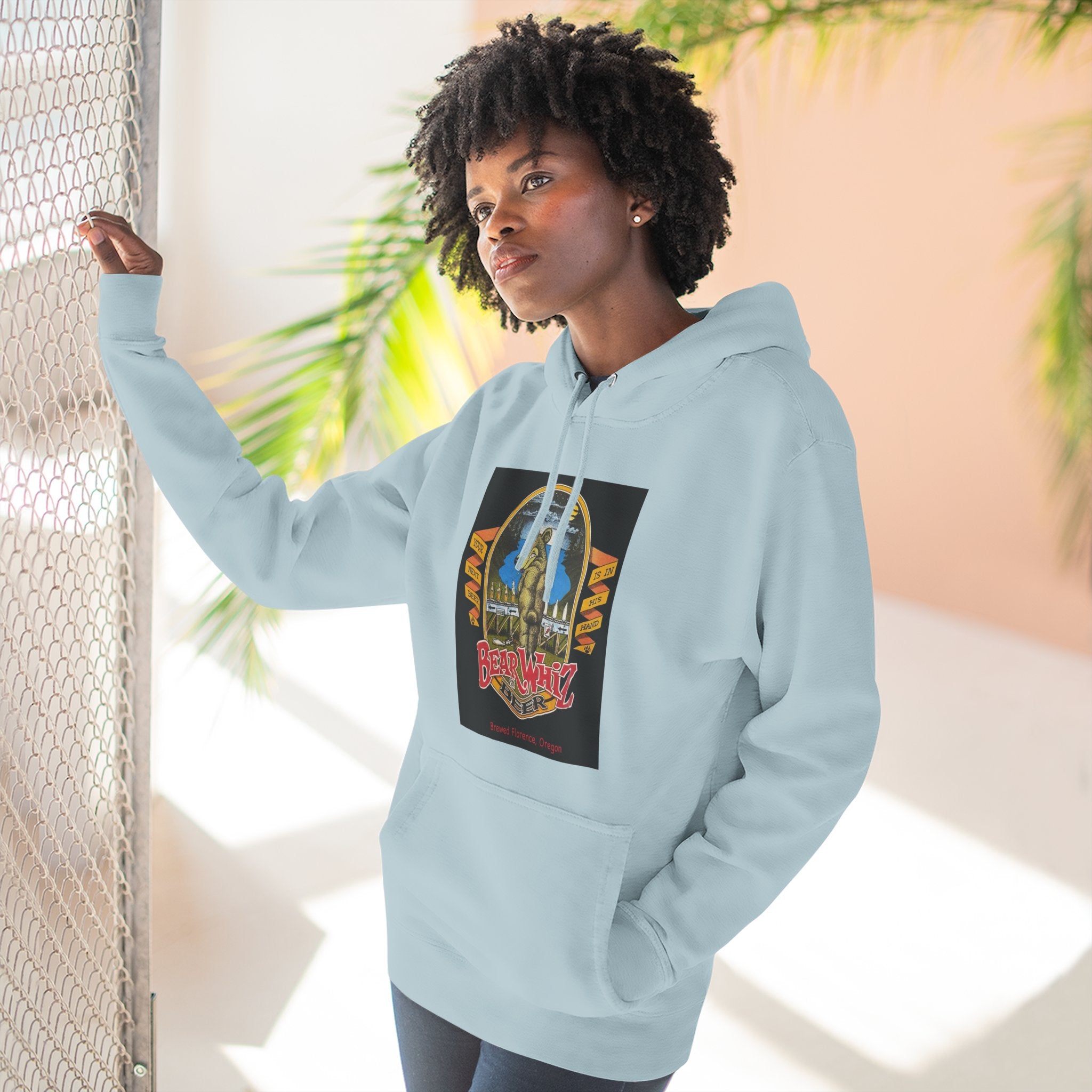 Bear Whiz Beer Original Hoodie — 'Beach Vibes' Graphic Pullover