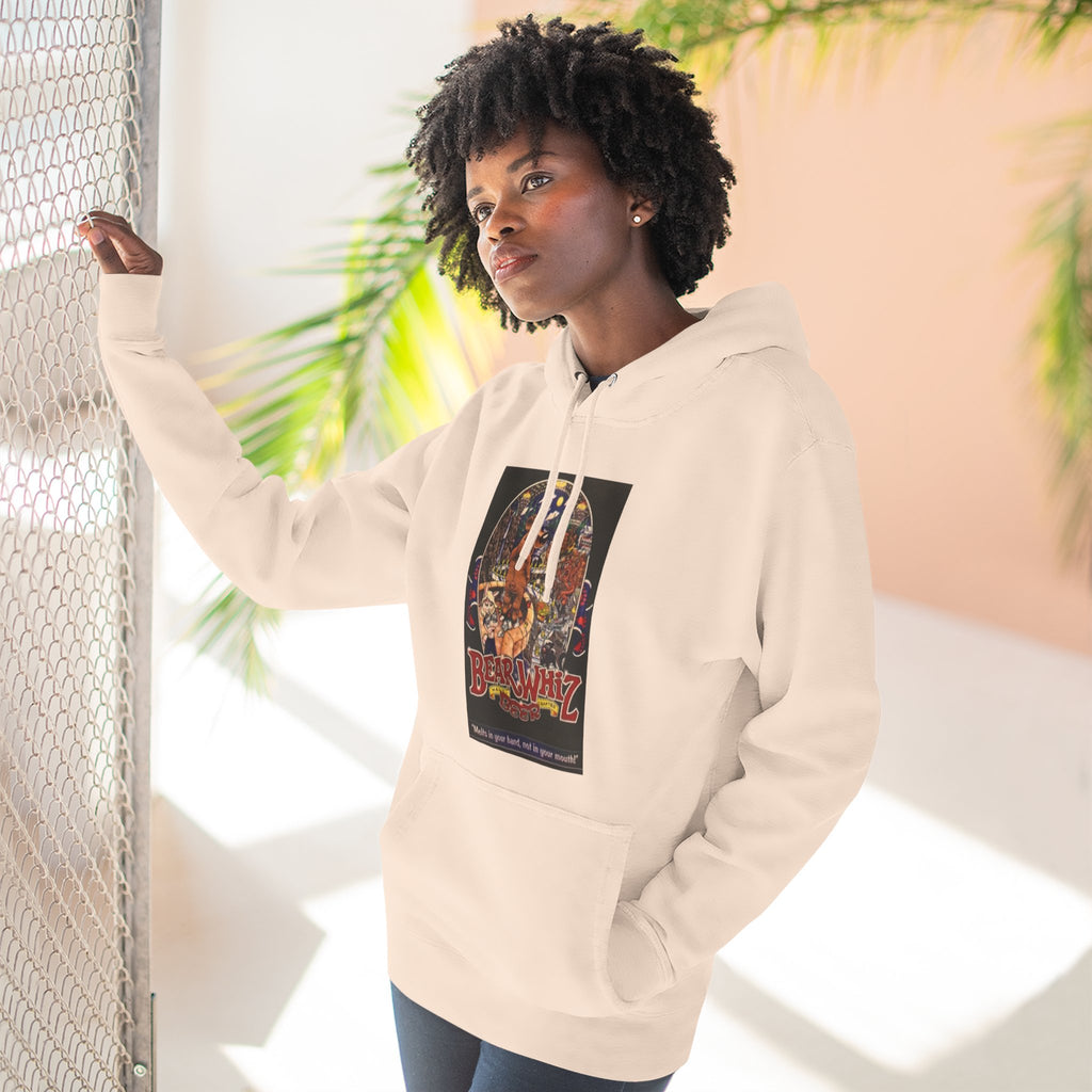 Bear Whiz Beer 3 Hoodie — 'Burning Jazz' Retro Concert Poster Fleece Hoodie