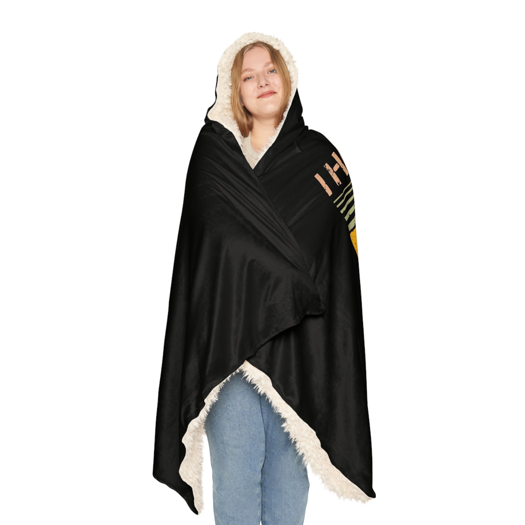 i Hate People  snuggie Hooded Blanket — Vintage 'I Hate People' Bear Cozy Throw for Outdoorsy Antisocials