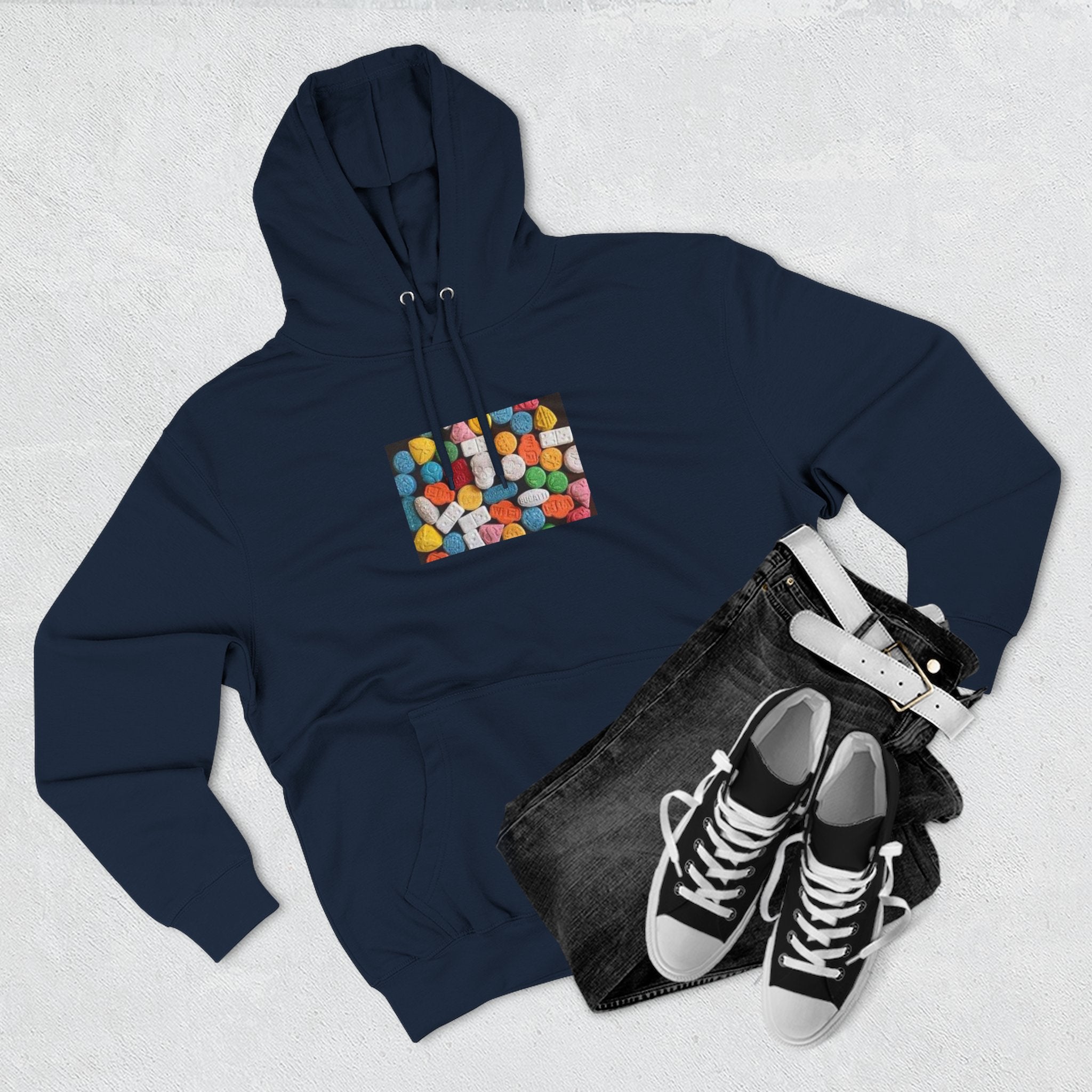Colorful Candy Photo Hoodie — Retro Sweet Treats Pullover
