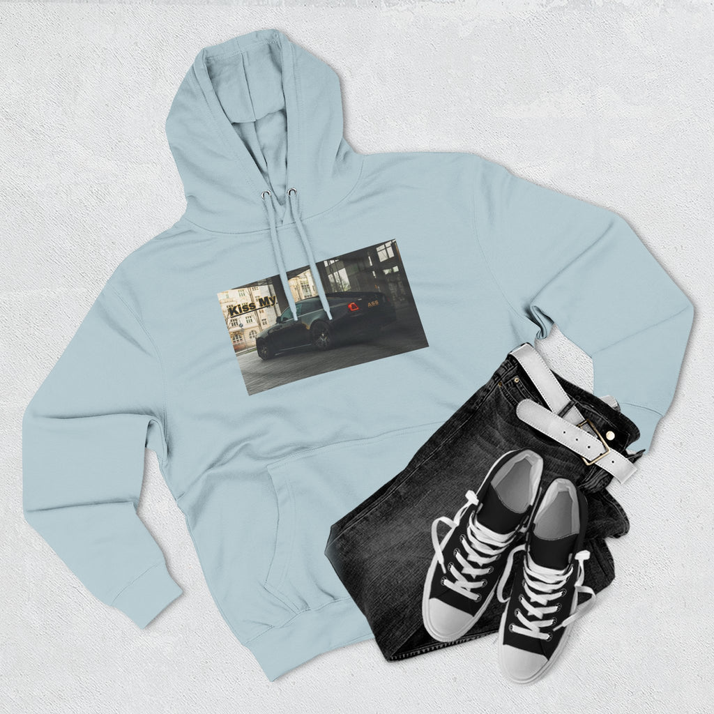 KISS MY license plate Photo Hoodie — Vintage Streetwear Pullover