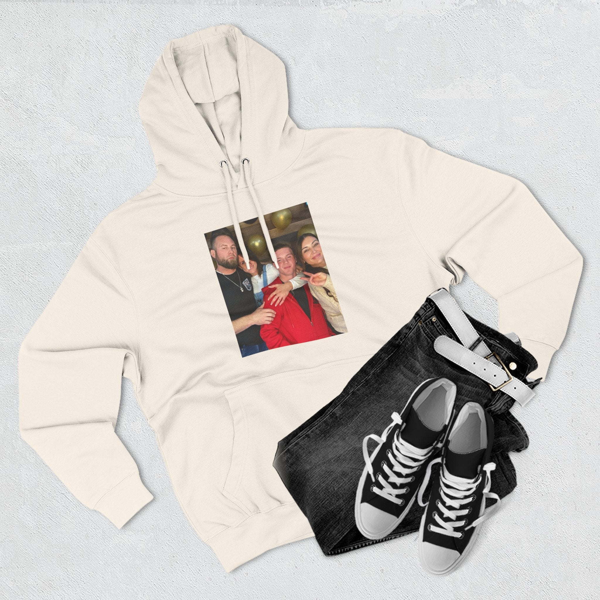 Family!!     Photo Collage Fleece Hoodie - Custom Group Portrait Pullover