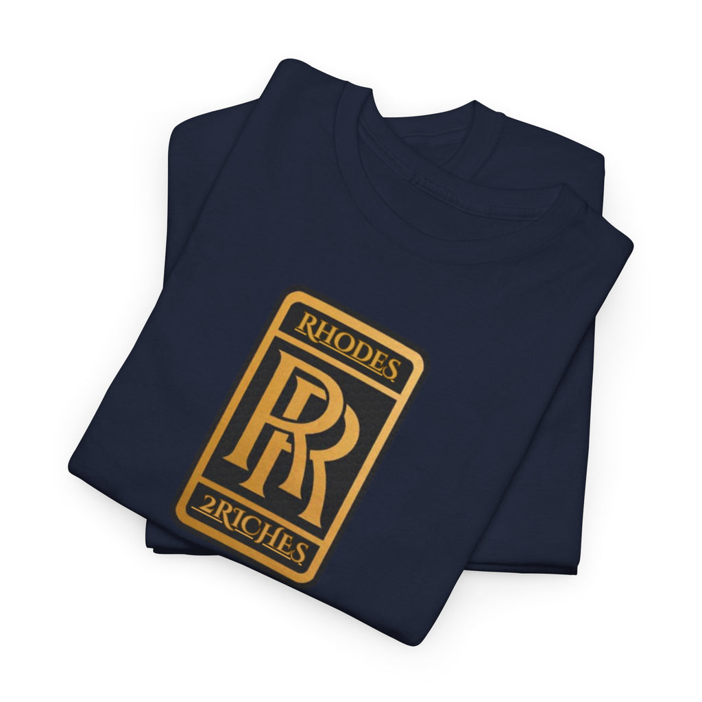 Rhodes 2 Riches Family Crest - Luxury Monogram Tee — 'RR' Rhodes & Riches Crest Cotton T-Shirt