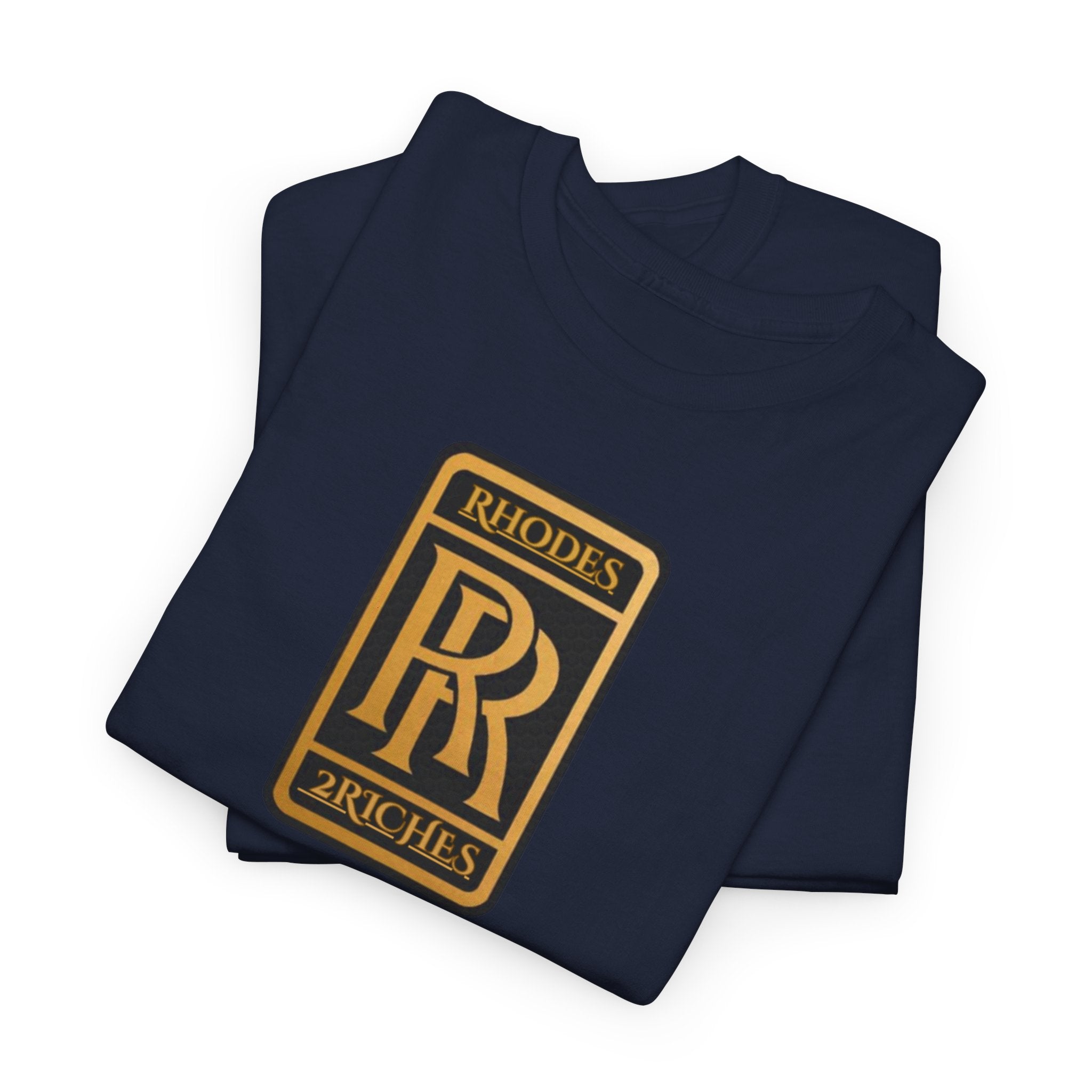 Rhodes 2 Riches Family Crest - Luxury Monogram Tee — 'RR' Rhodes & Riches Crest Cotton T-Shirt