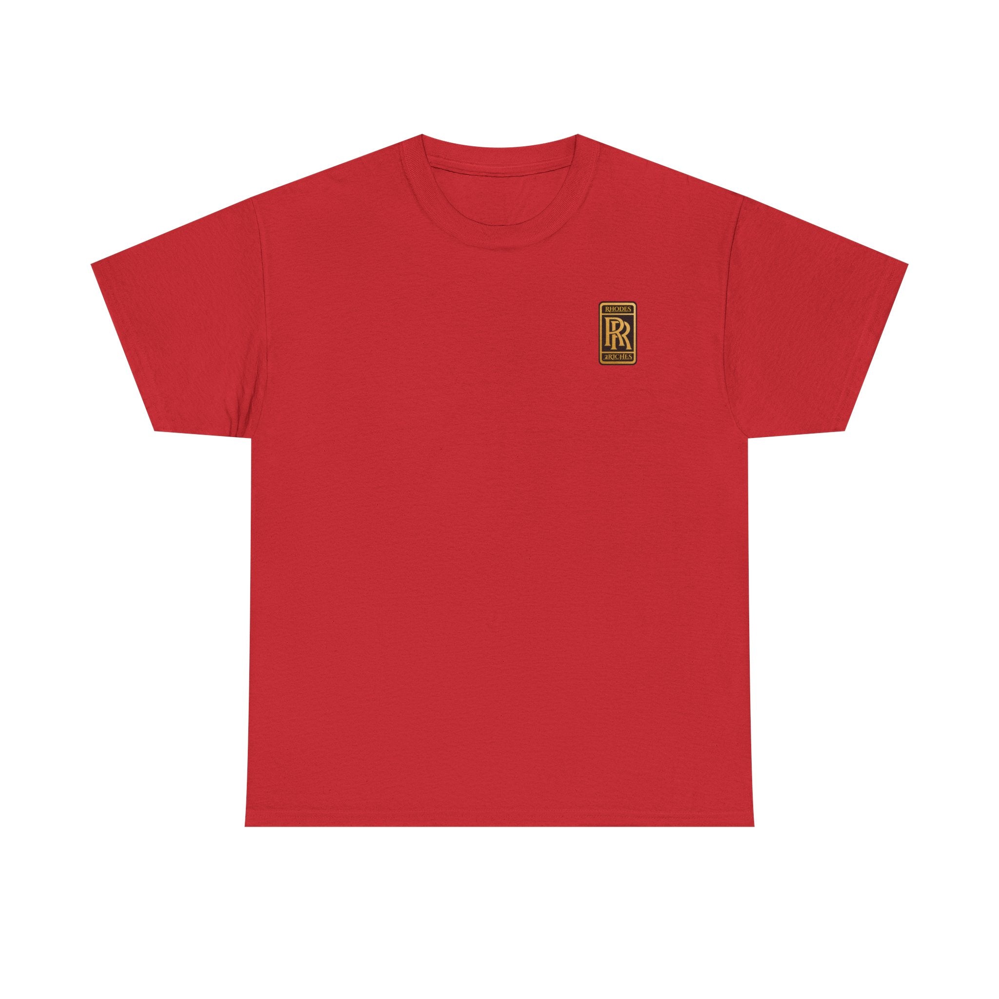 Rhodes 2 Riches Gold Family Crest Monogram Tee — Luxury RR Chest Patch T-Shirt